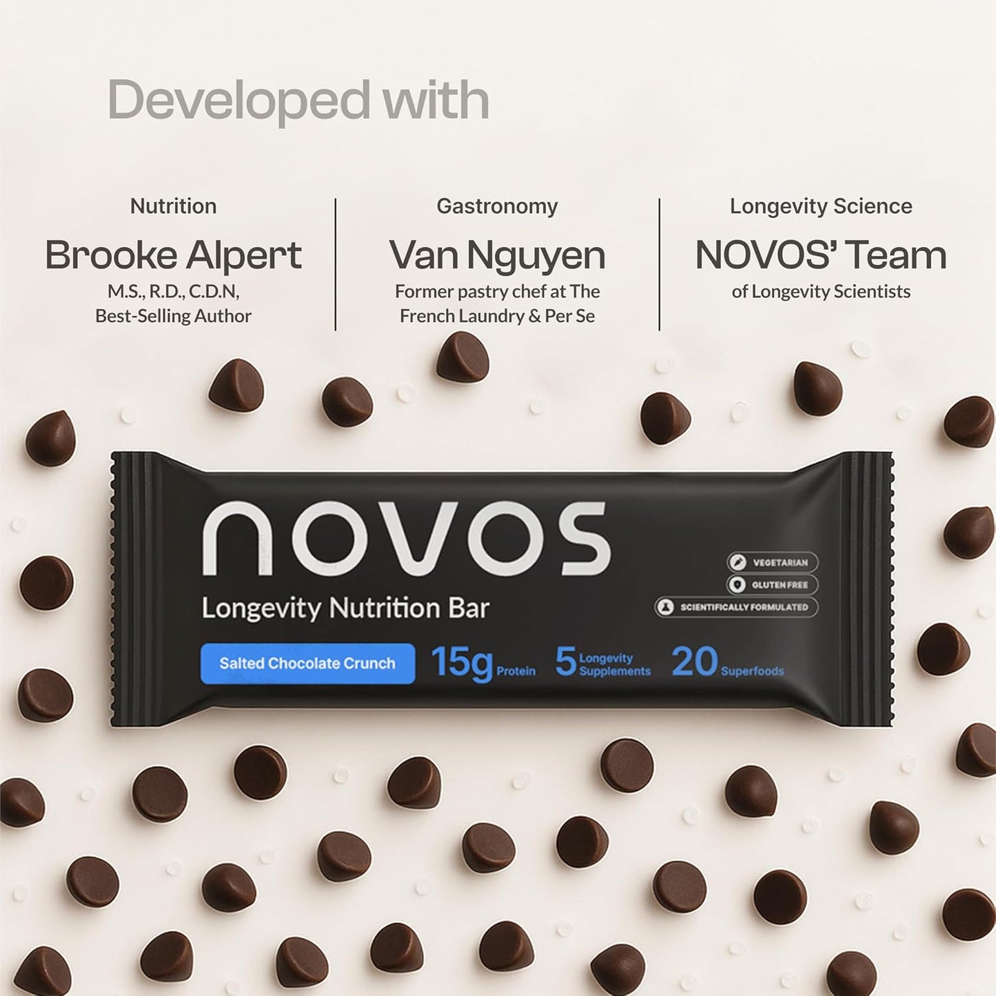 NOVOS Longevity Protein Bar Variety Pack (3 Flavors) – Peanut Butter, Mixed Berry Crunch & Salted Chocolate Crunch | 15g Protein, 20 Superfoods & Longevity Nutrients | Healthy Snack for Energy & Focus - PrimeBioHealth - canada supplements