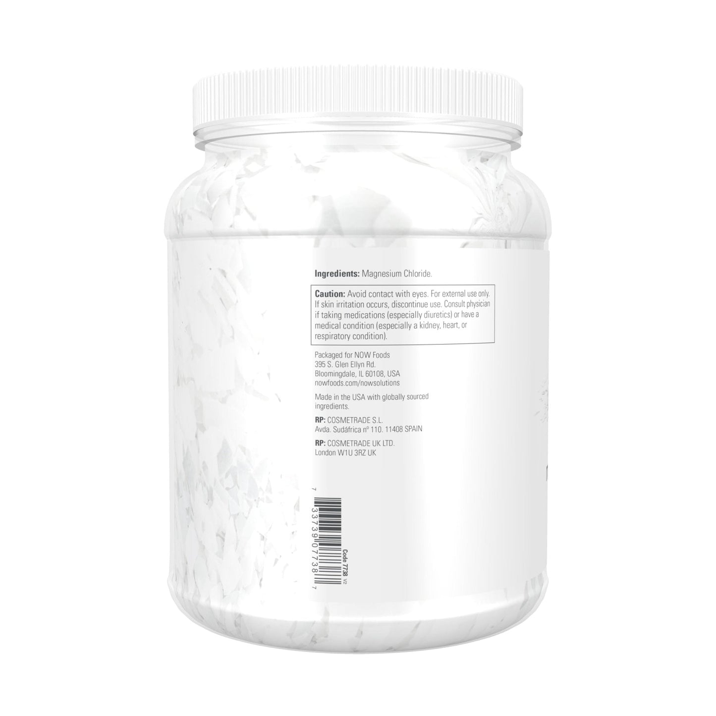 NOW Foods Solutions, Magnesium Flakes, 100% Pure, from the Ancient Zechstein Seabed, Highly Concentrated, 54-Ounce - PrimeBioHealth - canada supplements