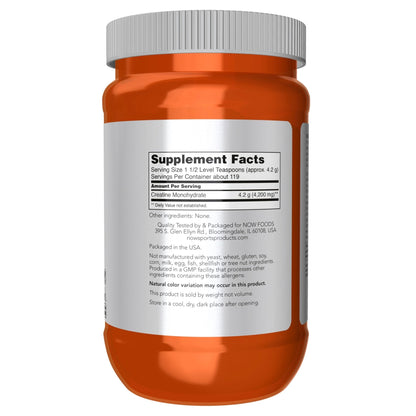 NOW Foods Sports Nutrition, Micronized Creatine Powder 500 g, Mass Building*/Energy Production*, 1.1-Pound - PrimeBioHealth - canada supplements