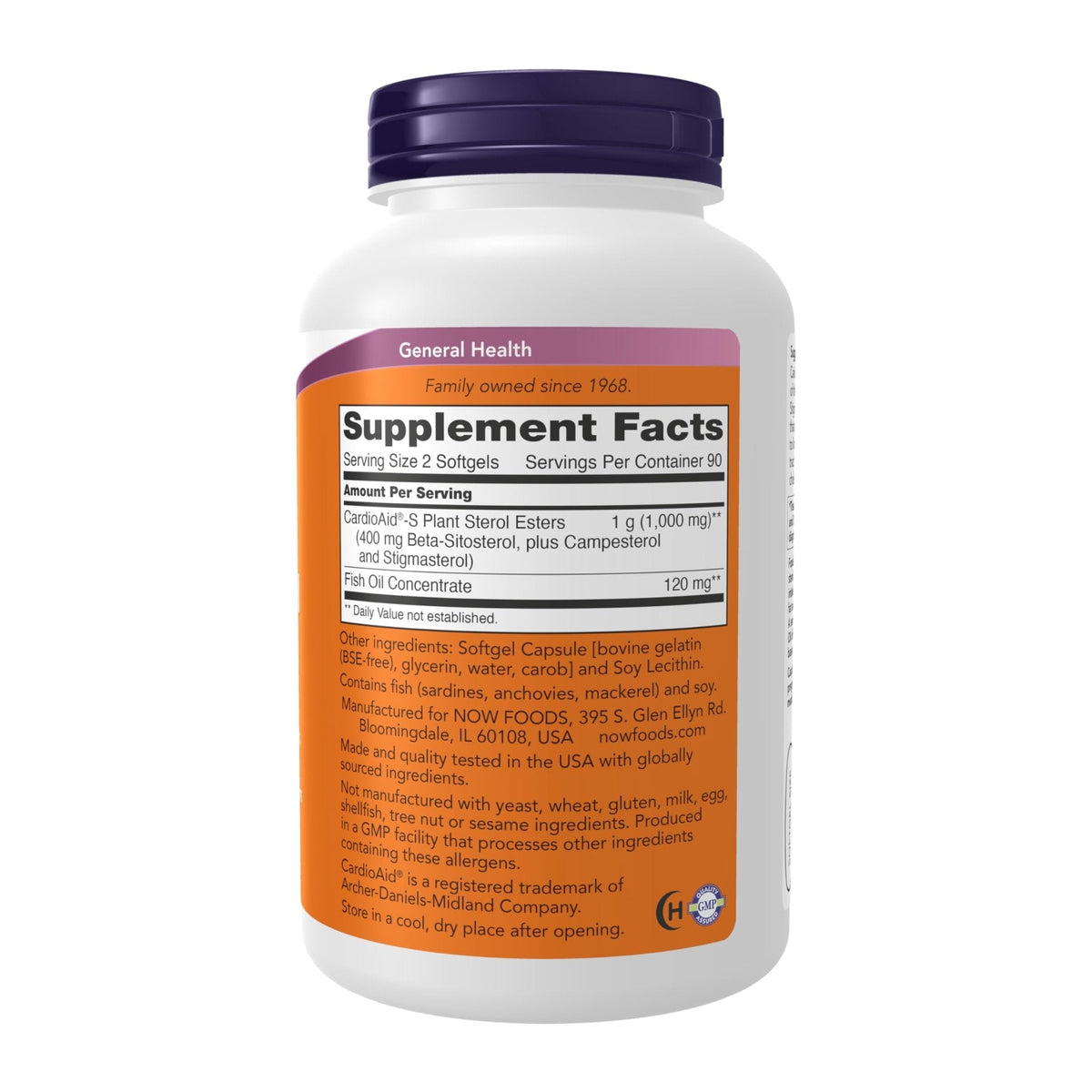 NOW Foods Supplements, Beta-Sitosterol Plant Sterols with CardioAid®-S Plant Sterol Esters and Added Fish Oil, 180 Softgels - PrimeBioHealth - canada supplements