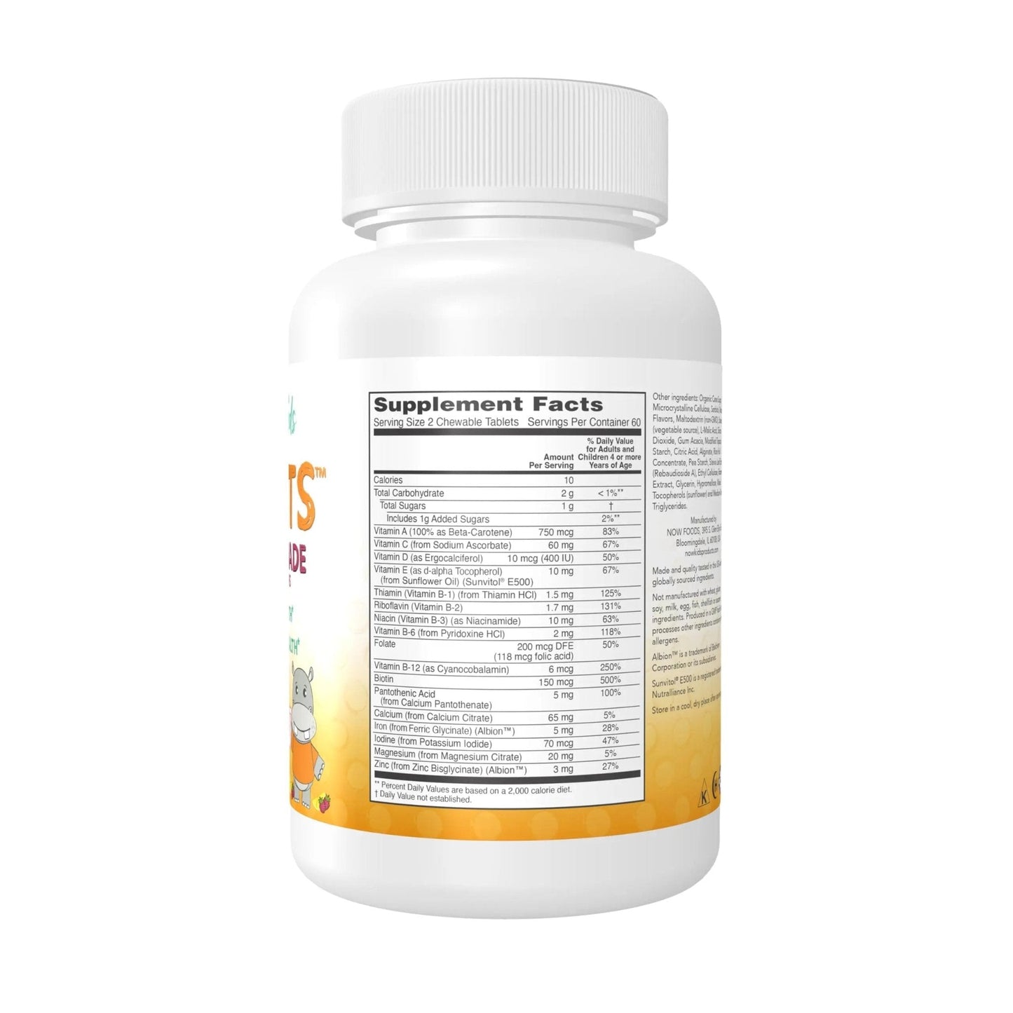 NOW Kids Supplements, Kid Vits Multivitamin, Berry Lemonade Flavor, 120 Chewable Tablets - PrimeBioHealth - canada supplements