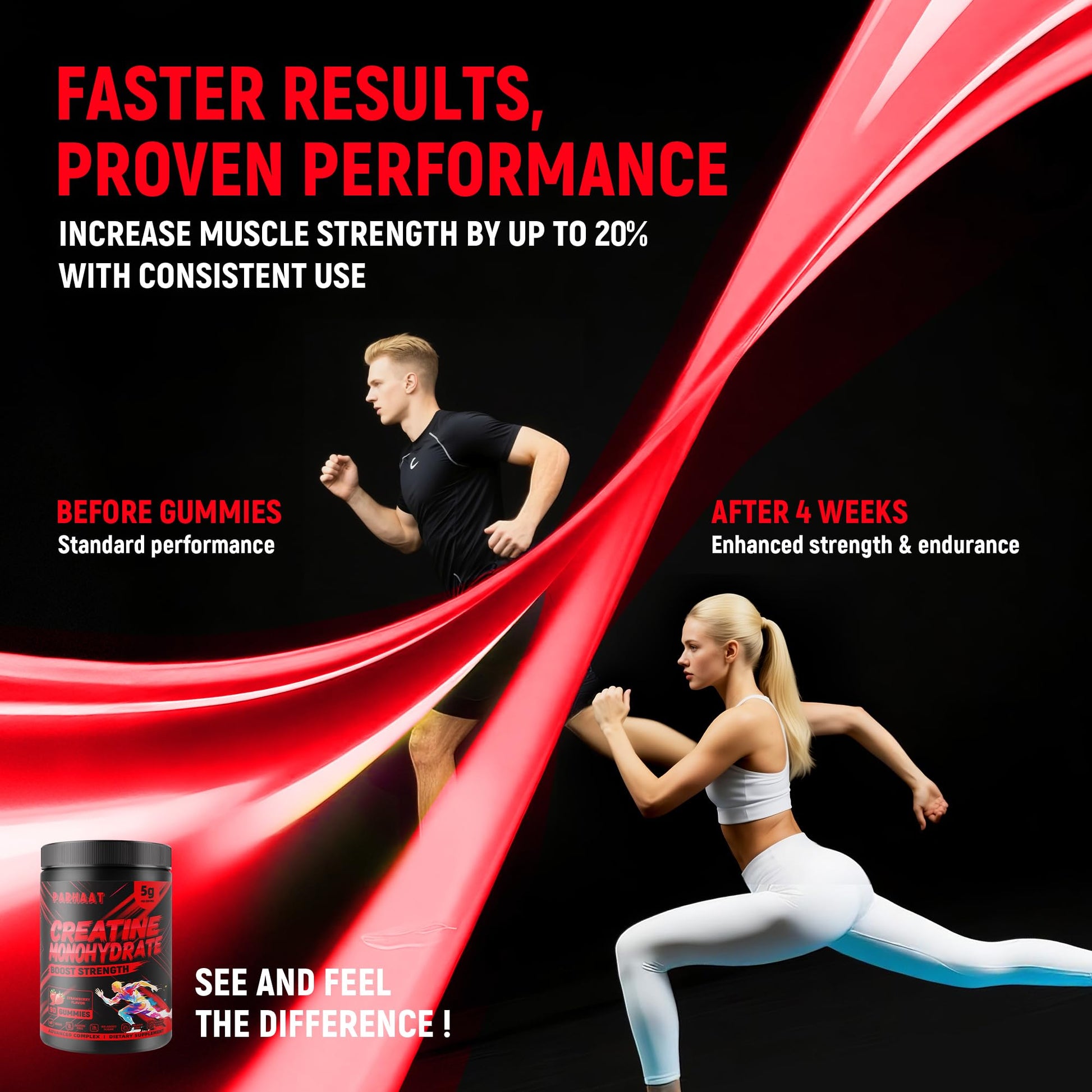 NSF Certified Creatine Gummy - Creatine Monohydrate Gummies 5g for Men & Women - Boost Focus,Strength, and Endurance, Vegan, Gluten-Free, Non-GMO, 2.5 Gram Creatine - PrimeBioHealth - canada supplements
