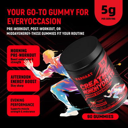 NSF Certified Creatine Gummy - Creatine Monohydrate Gummies 5g for Men & Women - Boost Focus,Strength, and Endurance, Vegan, Gluten-Free, Non-GMO, 2.5 Gram Creatine - PrimeBioHealth - canada supplements