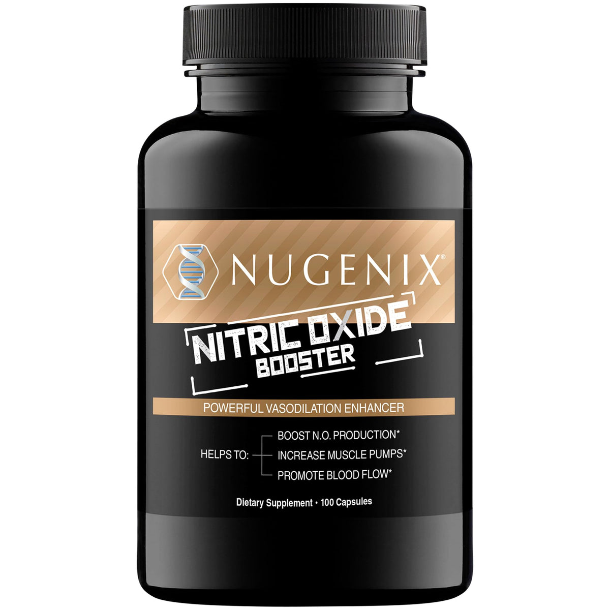 Nugenix Nitric Oxide Booster Supplement - Nitric Oxide Flow, L-Arginine, L-Citrulline, Pine Bark Extract - Vasodilator - 100 Capsules - PrimeBioHealth - canada supplements