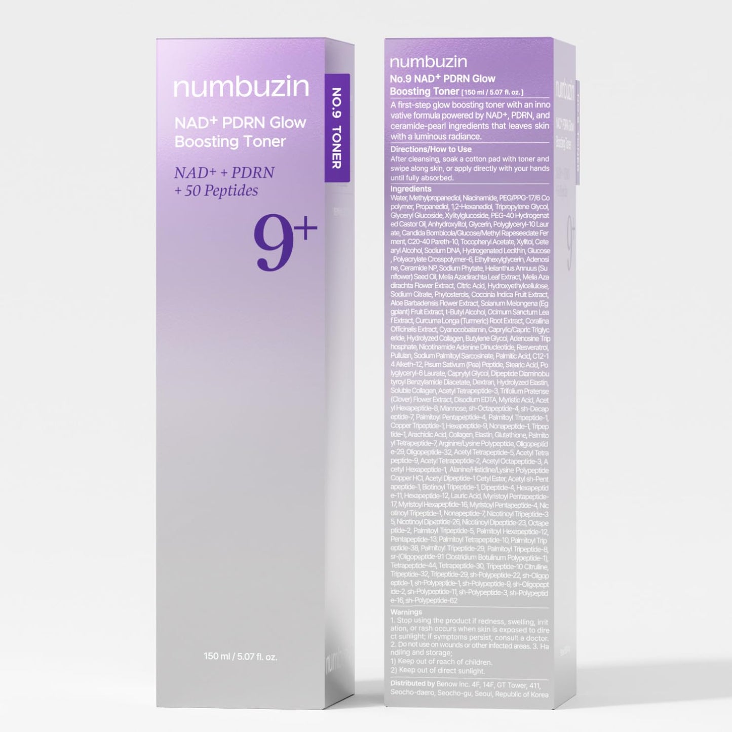 numbuzin No.9 NAD+ Salmon PDRN Glow Boosting Toner, Hydrating & Firming Toner for Wrinkles, Fine Lines & Dull Skin - PrimeBioHealth - canada supplements