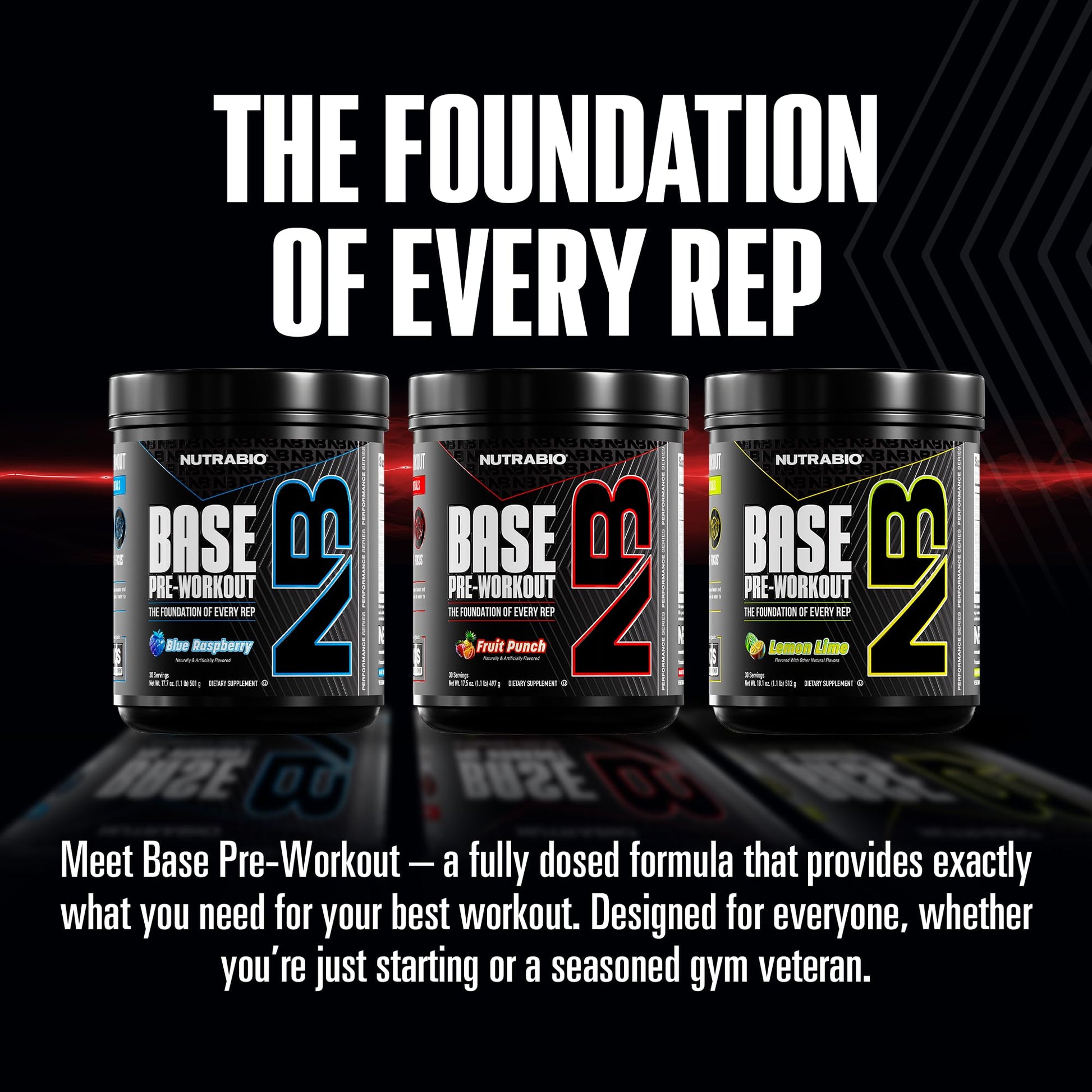 NutraBio Base Pre-Workout Powder 200mg Caffeine, Sustained Energy, Focus, Endurance, Pump, Sugar Free, Clean Preworkout for Men and Women - Beta Alanine, L-Tyrosine, 30 Servings - Lemon Lime - PrimeBioHealth - canada supplements