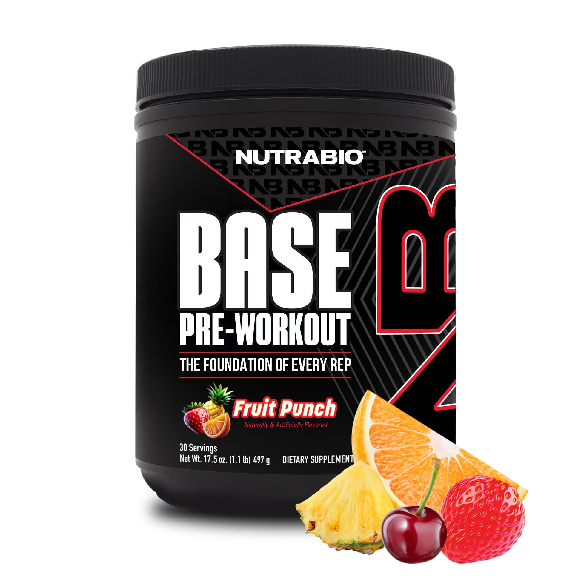 NutraBio Base Pre-Workout Powder 200mg Caffeine, Sustained Energy, Focus, Endurance, Pump, Sugar Free, Clean Preworkout for Men and Women - Beta Alanine, L-Tyrosine, 30 Servings - Lemon Lime - PrimeBioHealth - canada supplements