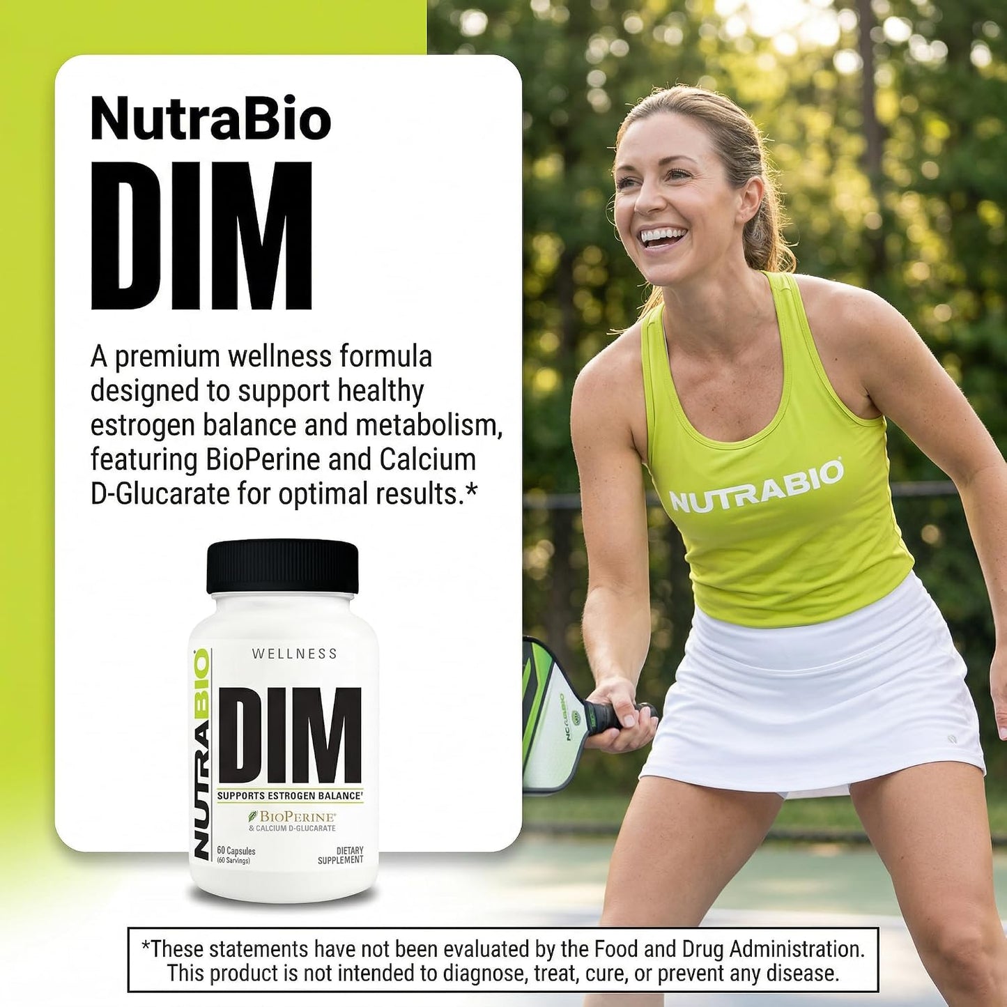 NutraBio DIM Supplement, Supports Estrogen Balance, 100mg - 60 Vegetable Capsules - PrimeBioHealth - canada supplements