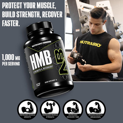 NutraBio HMB Supplement, Amino Acid, 1000mg, 120 Capsules - PrimeBioHealth - canada supplements