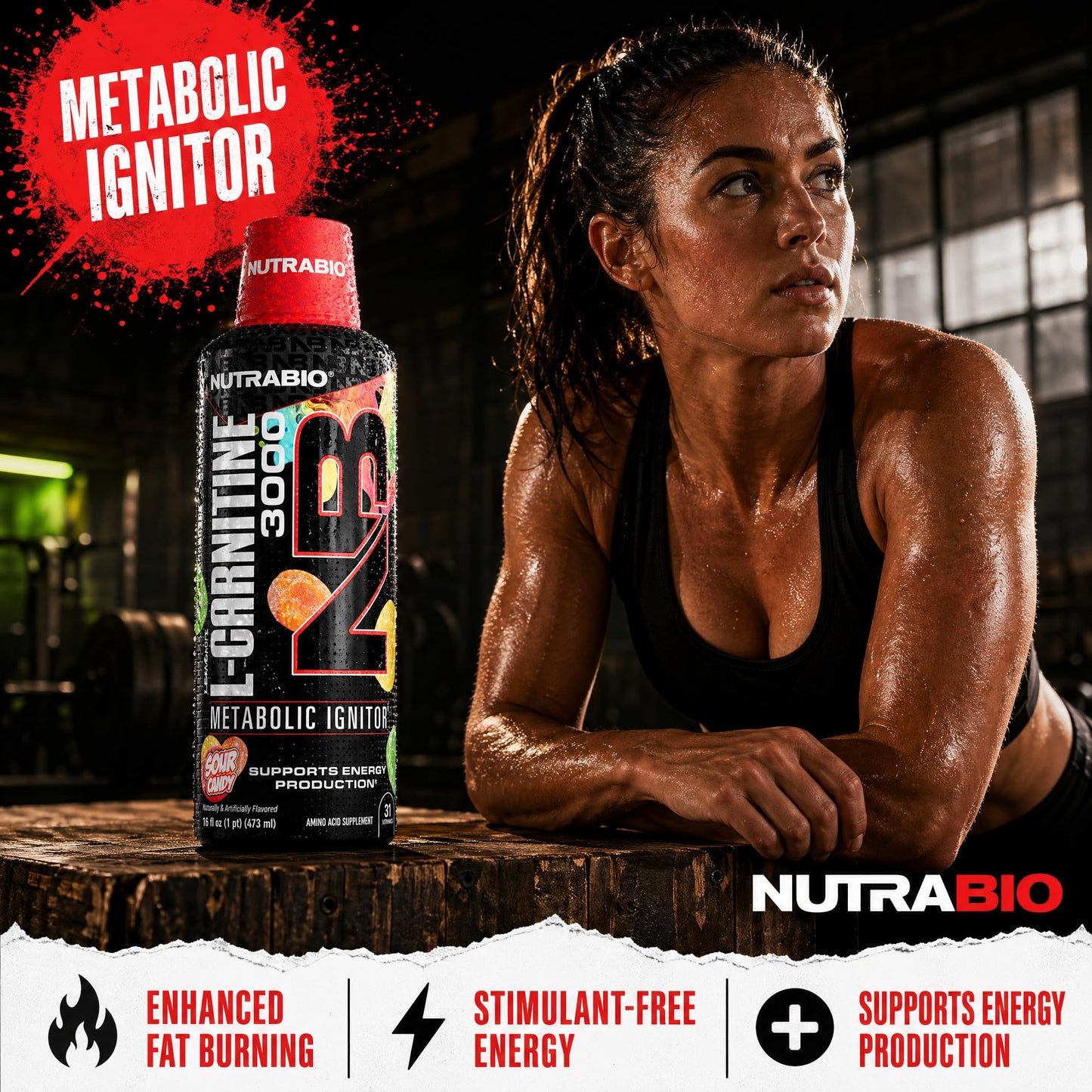 NutraBio – L-Carnitine Liquid Shots – 3000mg, (Green Apple) – 10mg of Vitamin B-5 – Zero Carbs & Sugars – Energy Production – Muscle Recovery - PrimeBioHealth - canada supplements