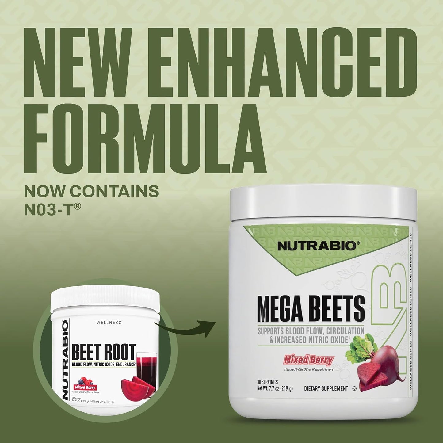 NutraBio Mega Beets Organic Beet Root Powder Nitric Oxide Superfood, NO3-T Nitrates and Antioxidants - Supports Performance, Circulation, Blood Flow, Overall Health - 30 Servings - PrimeBioHealth - canada supplements