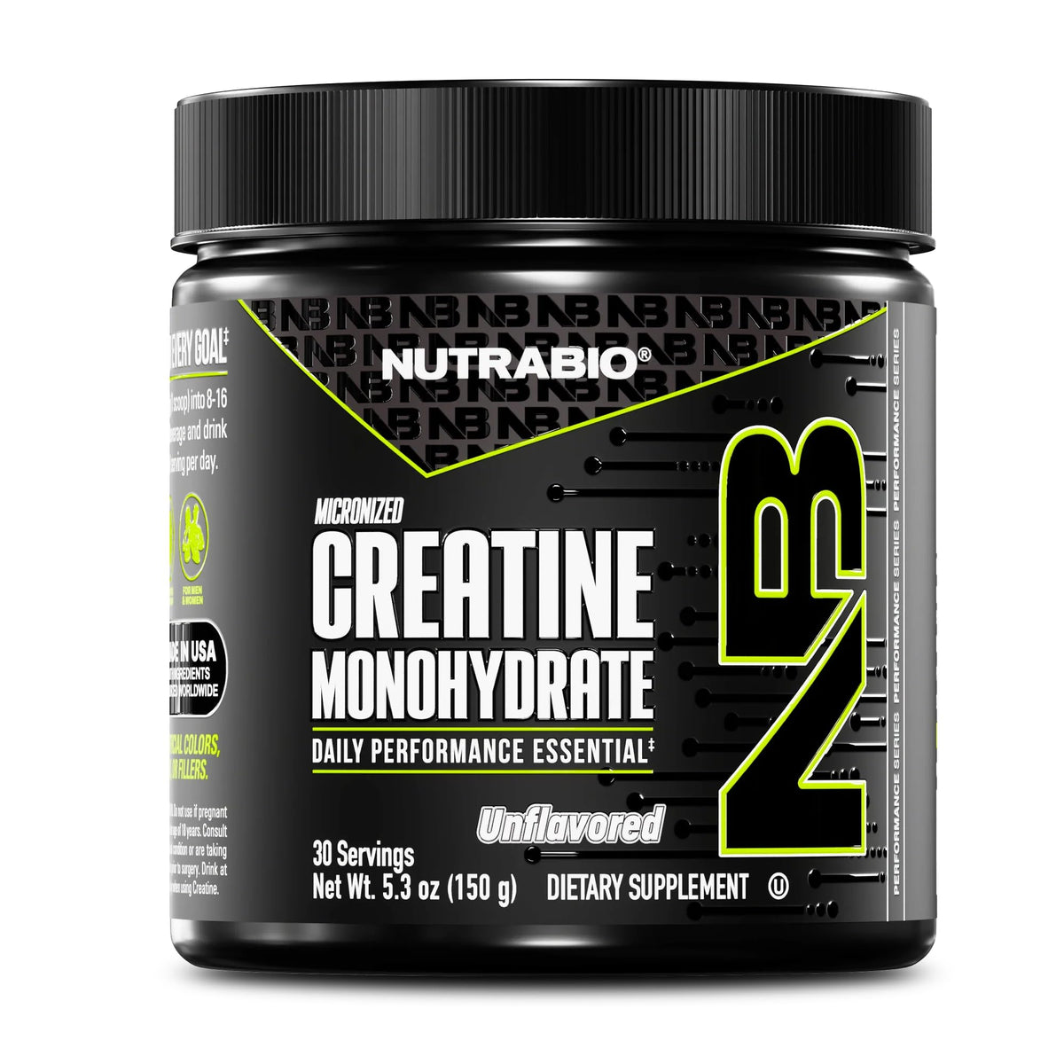 NutraBio Pure Micronized Creatine Monohydrate Powder Supplement, Unflavored, (150 g) - Supports Bulk Muscle Energy, Recovery, and Strength - HPLC Tested Creatine Powder Supplement for Men and Women - PrimeBioHealth - canada supplements