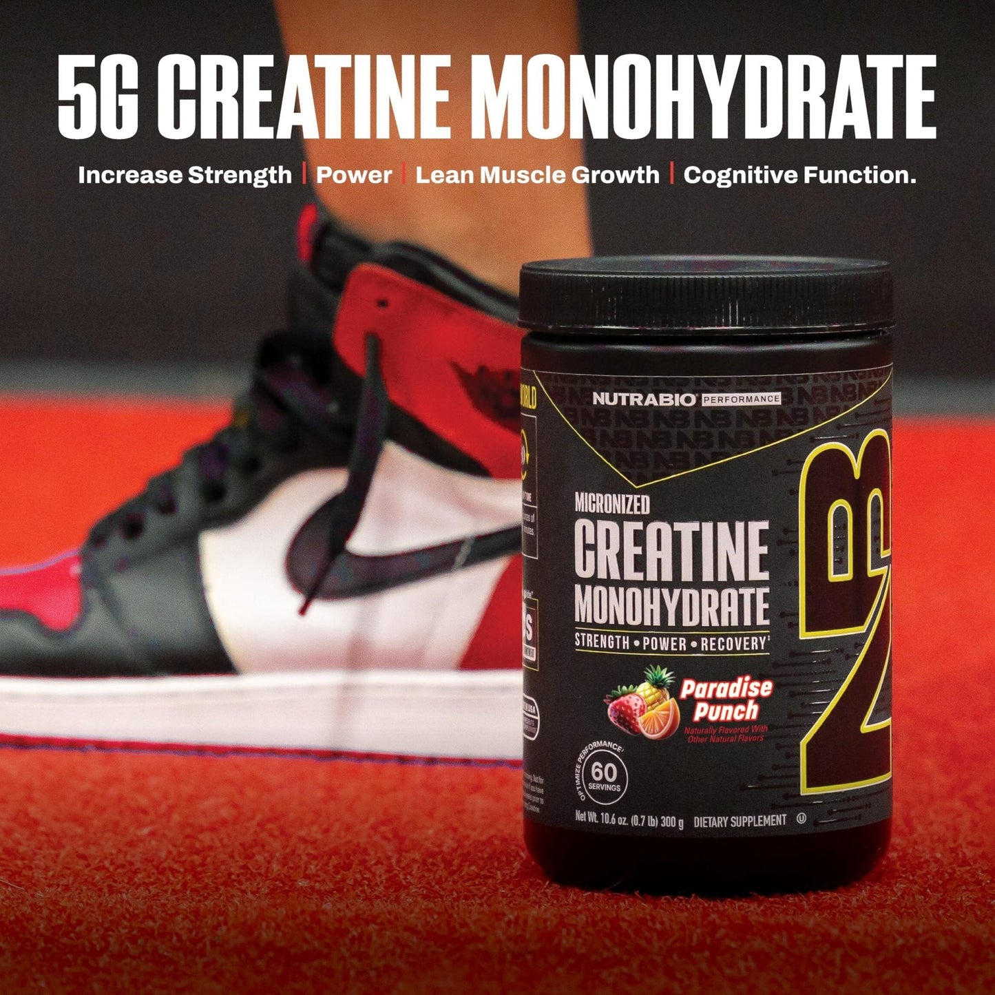 NutraBio Pure Micronized Creatine Monohydrate Powder Supplement, Unflavored, (300 g) - Supports Bulk Muscle Energy, Recovery, and Strength - HPLC Tested Creatine Powder Supplement for Men and Women - PrimeBioHealth - canada supplements