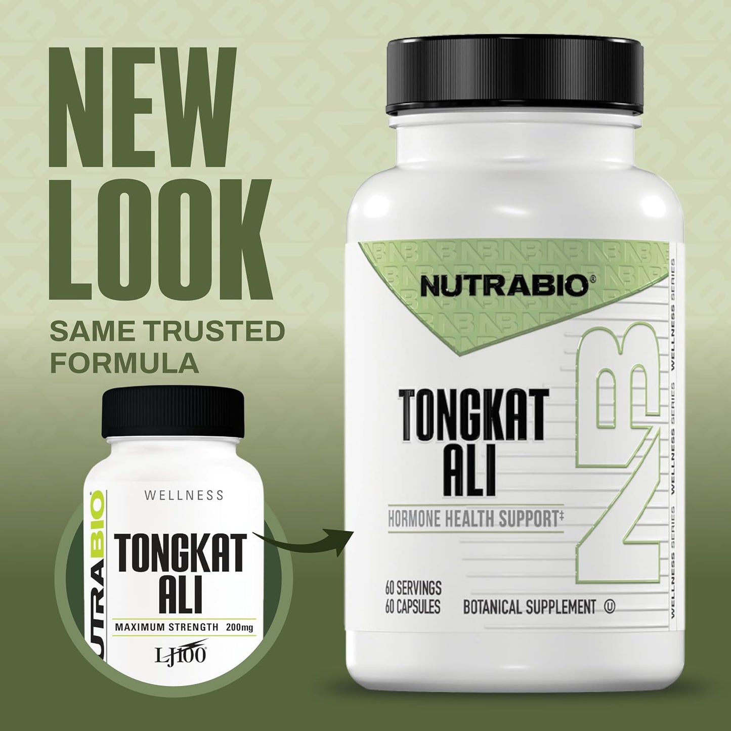 NutraBio Tongkat Ali Longjack 100 Supplement - Natural Support for Muscle Mass, Strength, Performance- Longjack Tongkat Ali for Men- 200mg per Capsule, 60 Servings - PrimeBioHealth - canada supplements