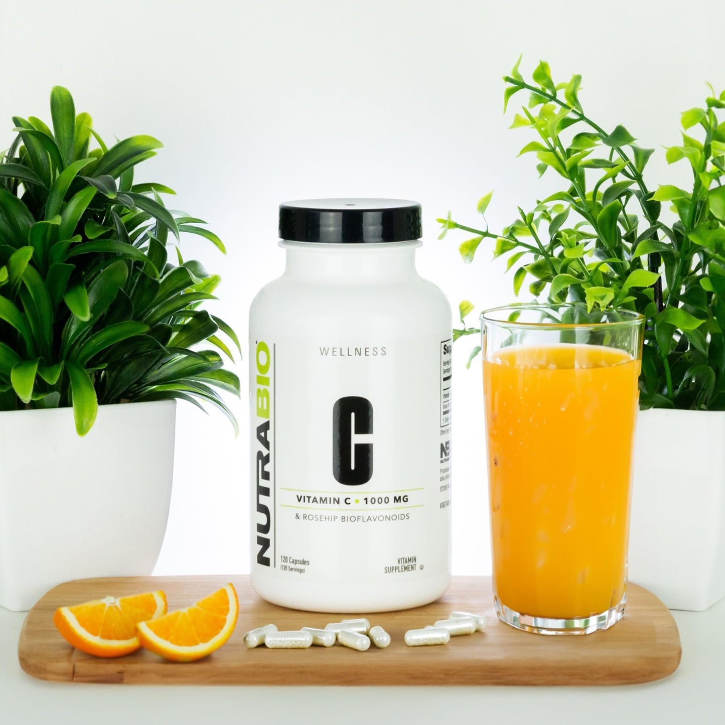 NutraBio Vitamin C with Rose Hips - Supports Healthy Bones, Teeth and Gums, Immune Function - No Fillers or Excipients - (120 Capsules, 1000mg of Vitamin C per Capsule) - PrimeBioHealth - canada supplements