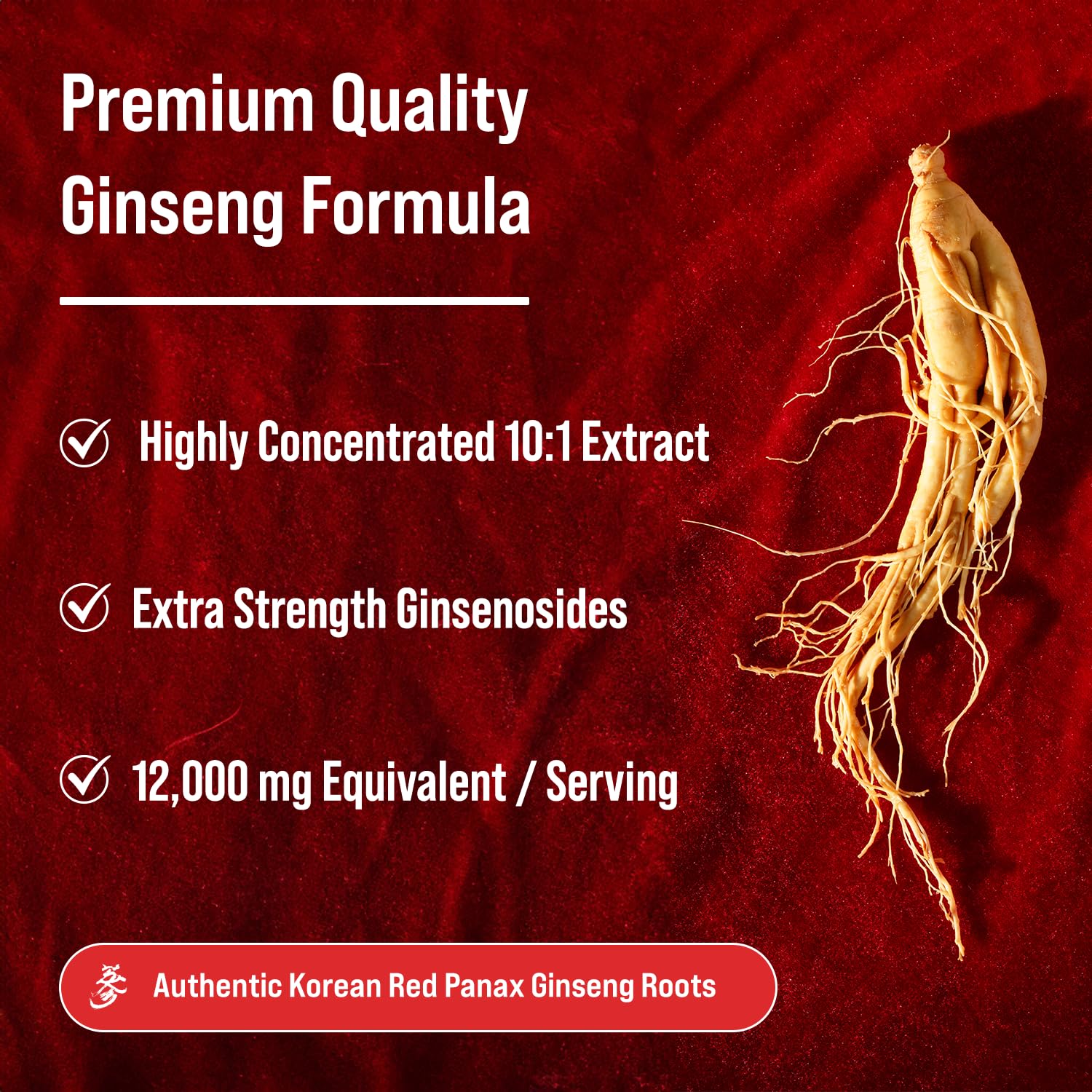 NutraChamps Korean Red Panax Ginseng Capsules | Extra Strength Ginsenosides for Energy, Focus, Performance, Vitality & Immune Support - PrimeBioHealth - canada supplements