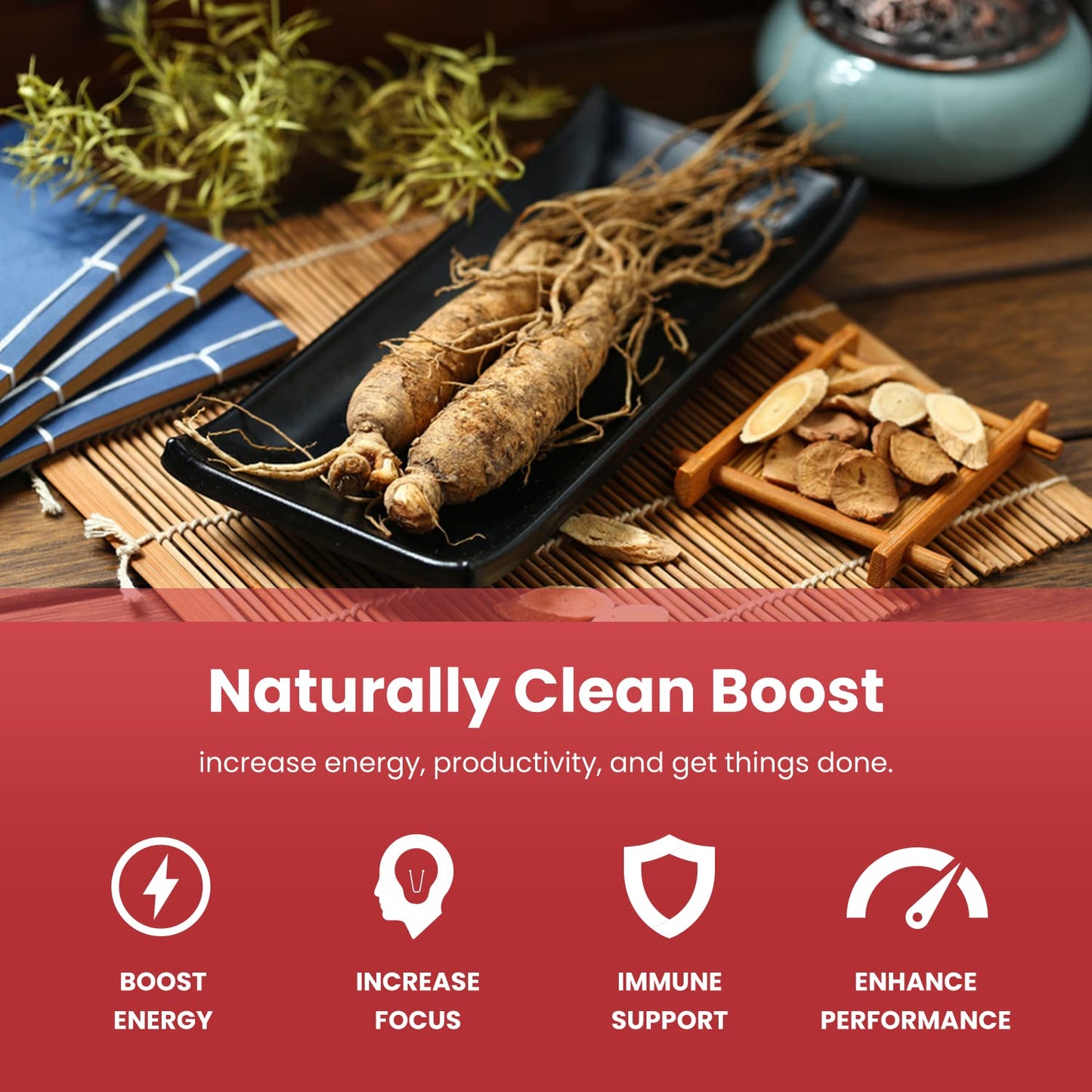 NutraChamps Korean Red Panax Ginseng Capsules | Extra Strength Ginsenosides for Energy, Focus, Performance, Vitality & Immune Support - PrimeBioHealth - canada supplements