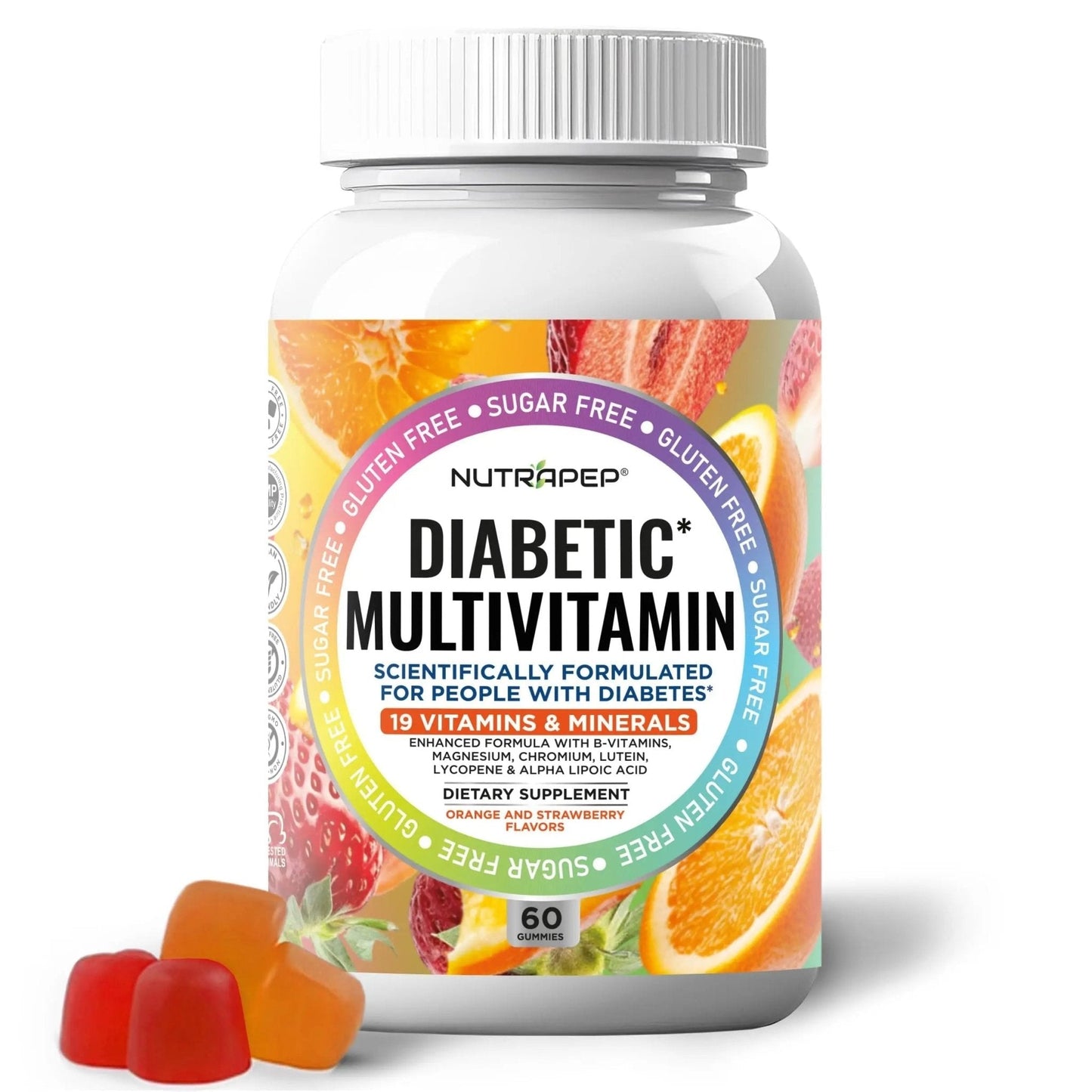 NutraPep Premium Multivitamin Chewable Gummies for Women & Men - Sugar-Free & Gluten Free Supplement Vitamins - PrimeBioHealth - canada supplements