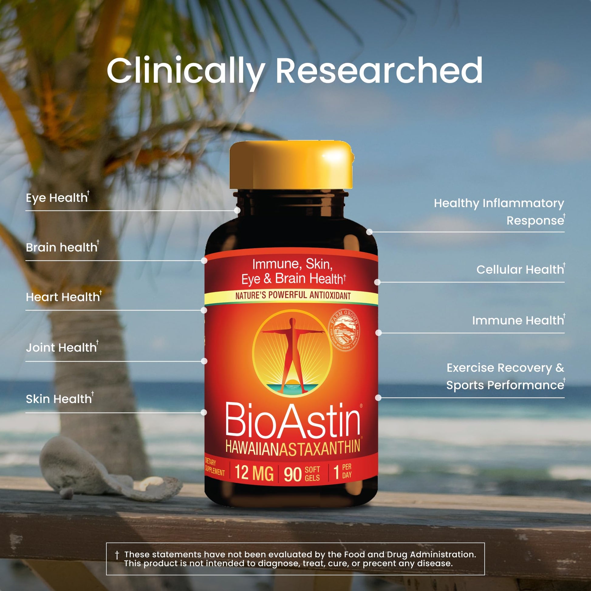 Nutrex Hawaii BioAstin Hawaiian Astaxanthin - 12mg, 90 Softgels - Farm-Direct Premium Antioxidant Supplement to Support Eye, Skin - PrimeBioHealth - canada supplements