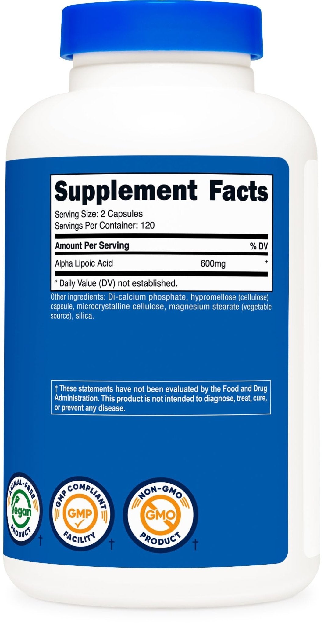 Nutricost Alpha Lipoic Acid 600mg Per Serving, 240 Capsules - Gluten Free, Vegetarian Capsules, Soy Free & Non-GMO - PrimeBioHealth - canada supplements