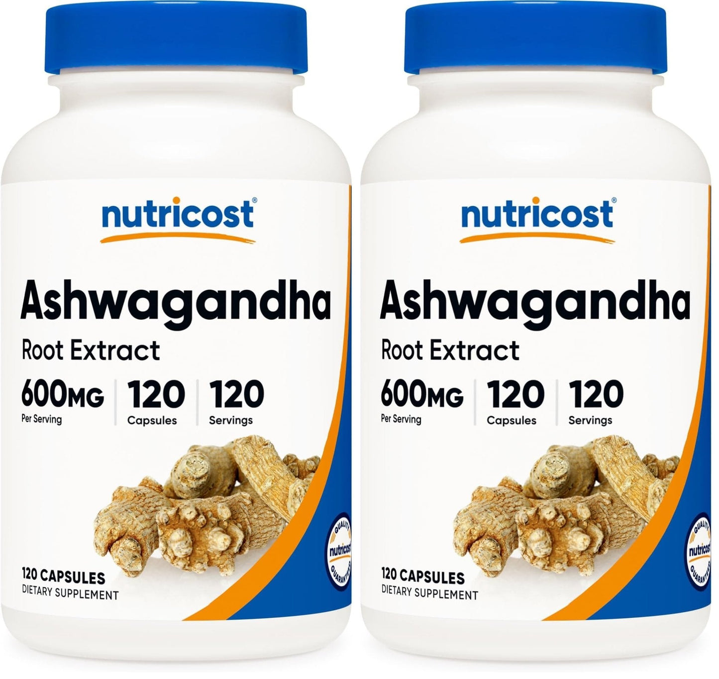 Nutricost Ashwagandha Herbal Supplement 600mg, 120 Capsules | Vegetarian, Non-GMO, Gluten Free, Ashwagandha Root - PrimeBioHealth - canada supplements