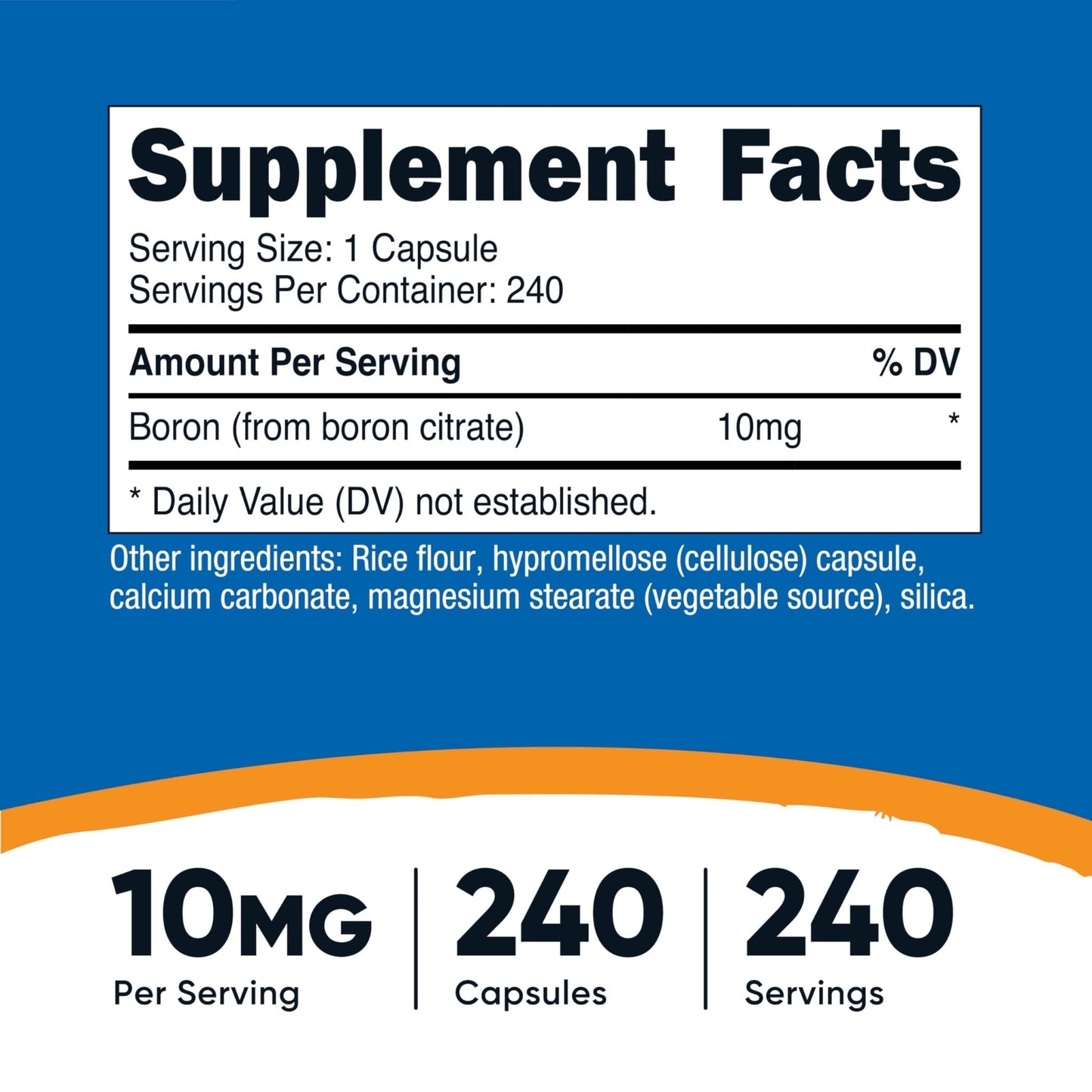 Nutricost Boron Capsules 10mg, 240 Vegetarian Capsules, Gluten Free and Non-GMO - PrimeBioHealth - canada supplements