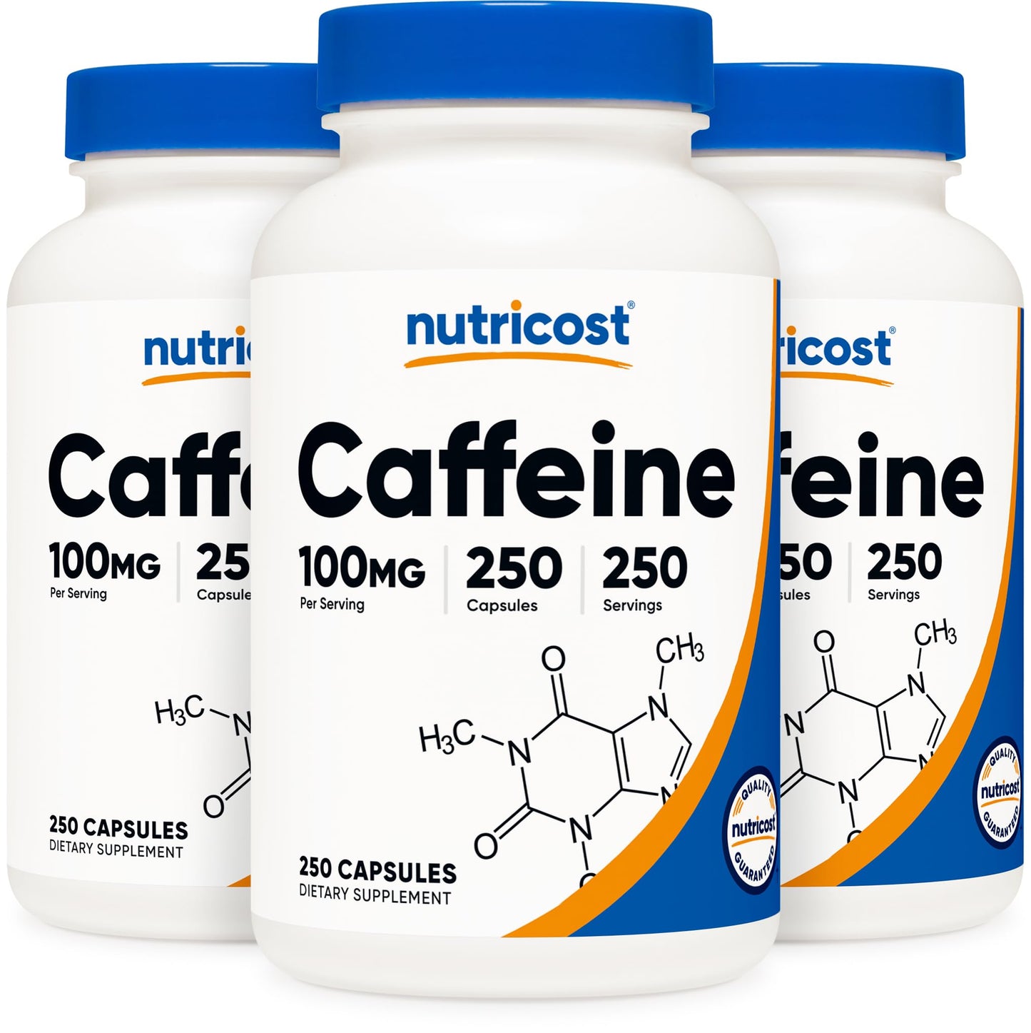 Nutricost Caffeine Pills 100mg Per Serving, 250 Capsules - PrimeBioHealth - canada supplements