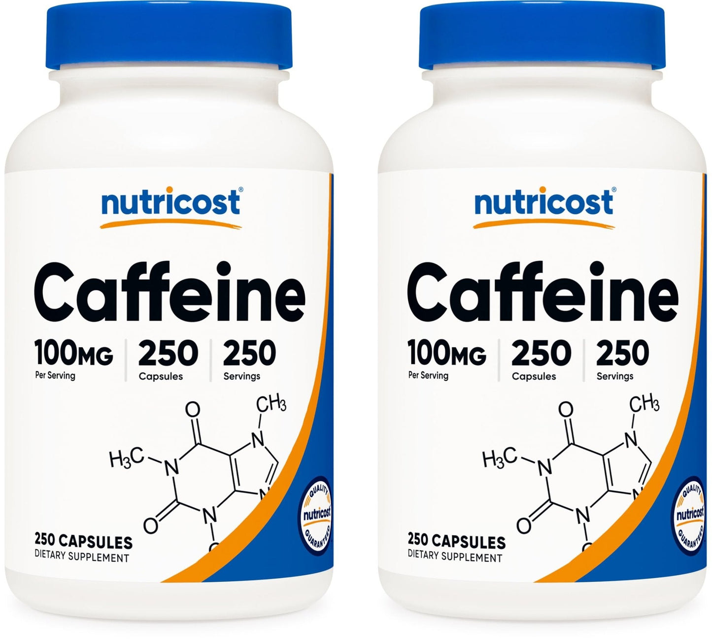 Nutricost Caffeine Pills 100mg Per Serving, 250 Capsules - PrimeBioHealth - canada supplements