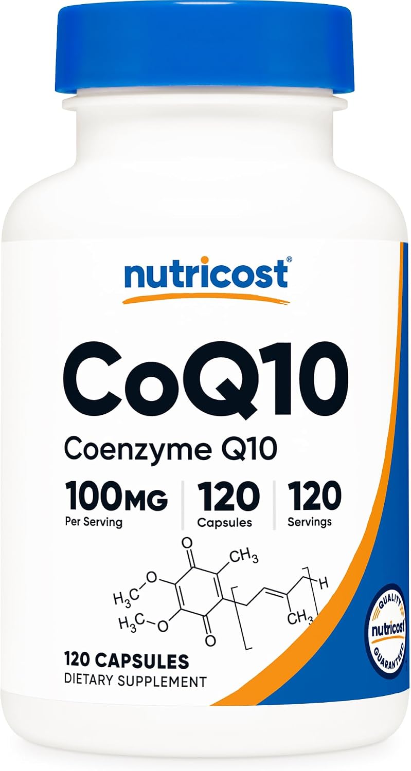 Nutricost CoQ10 100mg, 120 Vegetarian Capsules, 120 Servings - High Absorption, Vegetarian, Non-GMO, Coenzyme Q10 - PrimeBioHealth - canada supplements