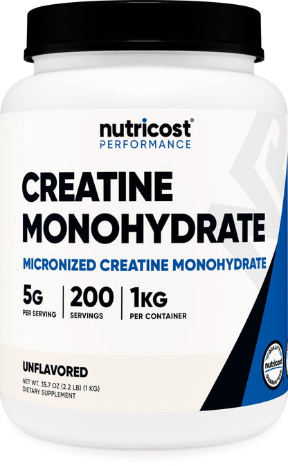 Nutricost Creatine Monohydrate Micronized Powder 500G, 5000mg Per Serv (5g) - 100 Servings, 17.9 Oz - PrimeBioHealth - canada supplements