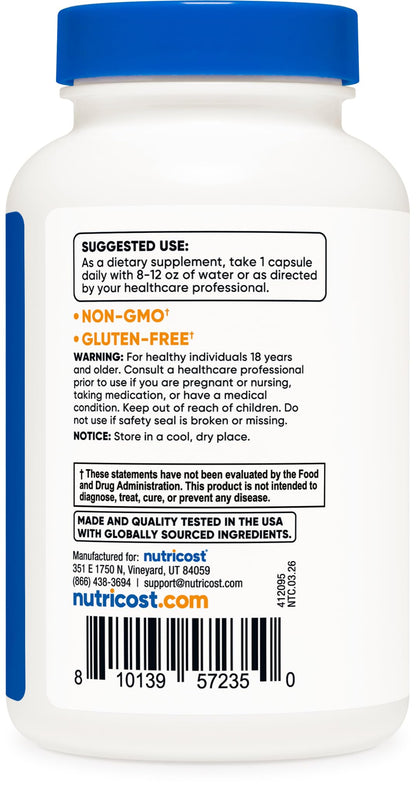Nutricost High Potency Vitamin B Complex 462mg, 120 Capsules - with Vitamin C - Energy Complex - PrimeBioHealth - canada supplements