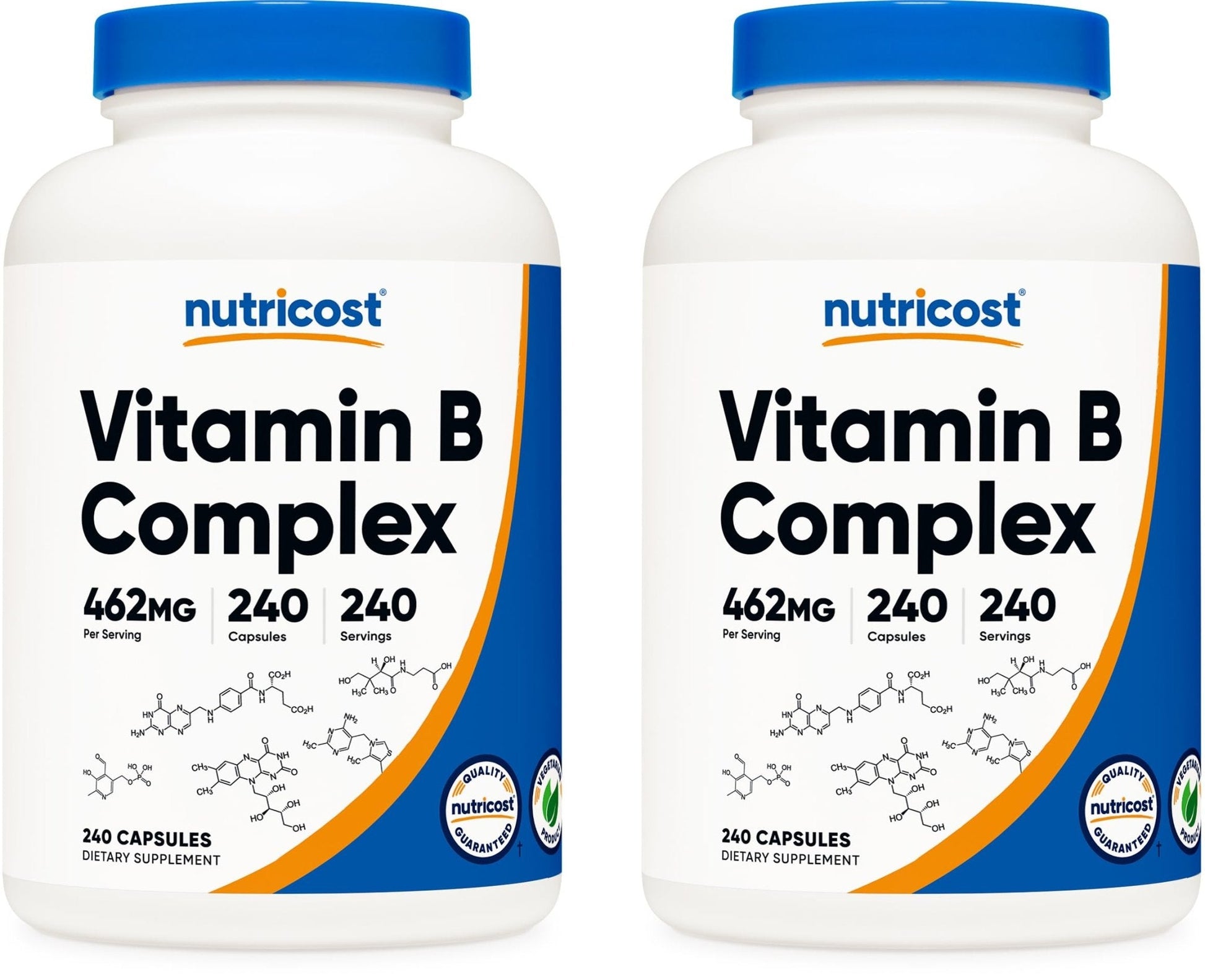 Nutricost High Potency Vitamin B Complex 462mg, 120 Capsules - with Vitamin C - Energy Complex - PrimeBioHealth - canada supplements
