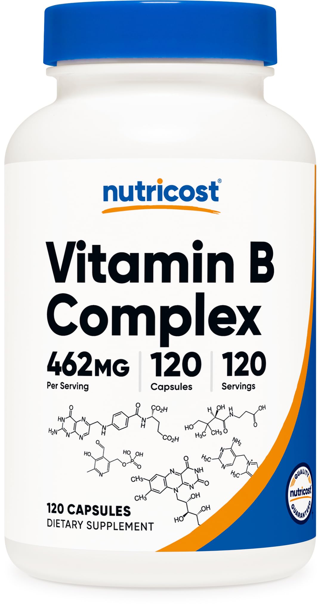 Nutricost High Potency Vitamin B Complex 462mg, 120 Capsules - with Vitamin C - Energy Complex - PrimeBioHealth - canada supplements