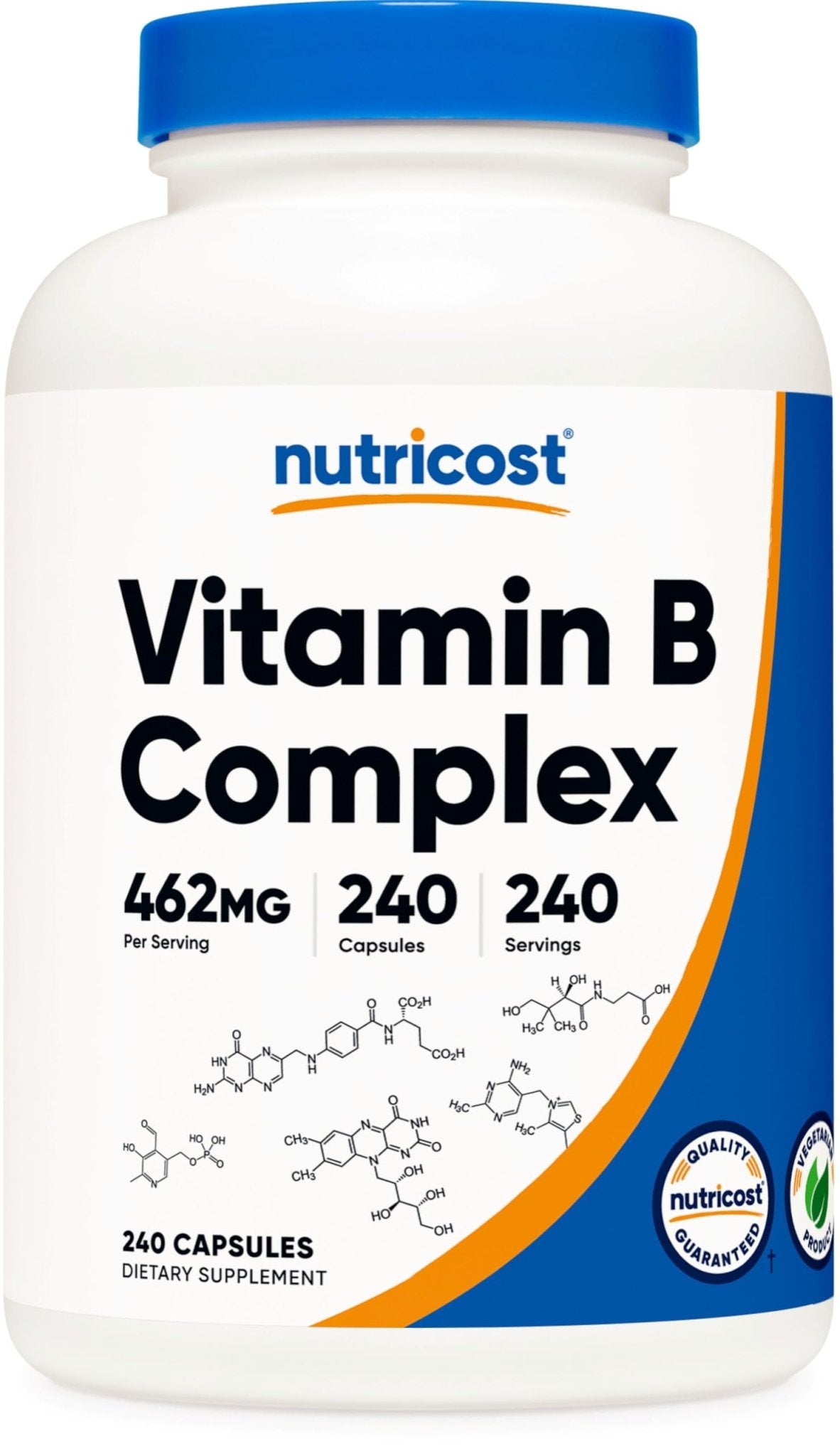 Nutricost High Potency Vitamin B Complex 462mg, 120 Capsules - with Vitamin C - Energy Complex - PrimeBioHealth - canada supplements