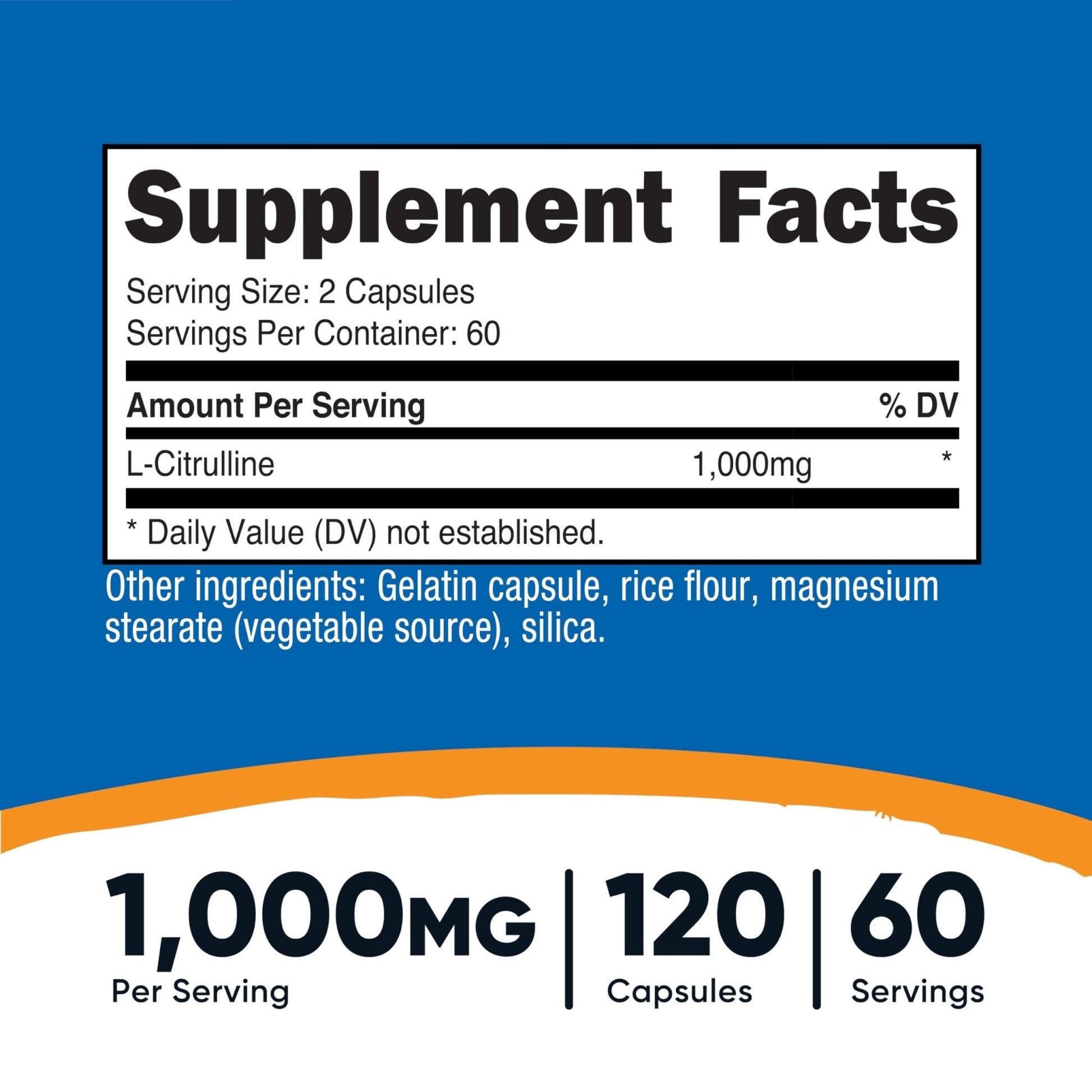 Nutricost L-Citrulline 1500mg, 180 Capsules - 750mg Per Capsule, Gluten Free, Non-GMO, Packaging May Vary - PrimeBioHealth - canada supplements