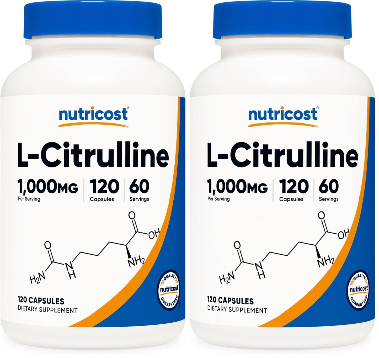Nutricost L-Citrulline 1500mg, 180 Capsules - 750mg Per Capsule, Gluten Free, Non-GMO, Packaging May Vary - PrimeBioHealth - canada supplements