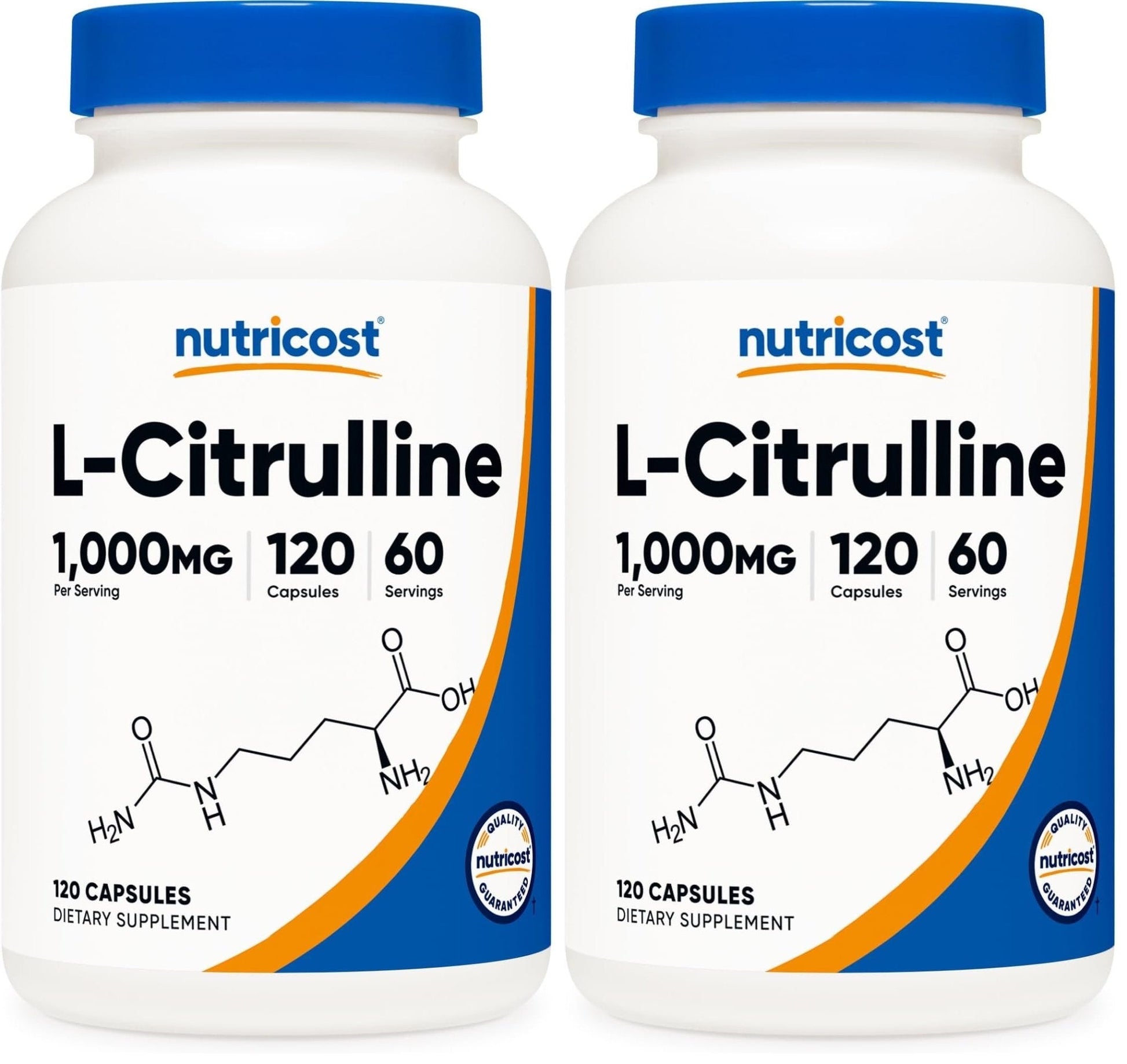 Nutricost L-Citrulline 1500mg, 180 Capsules - 750mg Per Capsule, Gluten Free, Non-GMO, Packaging May Vary - PrimeBioHealth - canada supplements