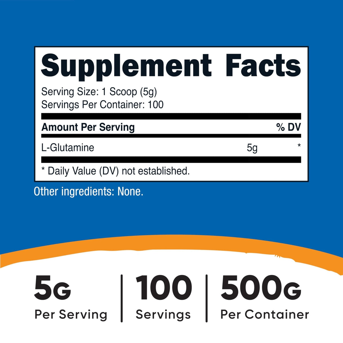 Nutricost L-Glutamine Powder (500 Grams) Unflavored - Gluten Free & Non-GMO, 100 Servings - PrimeBioHealth - canada supplements
