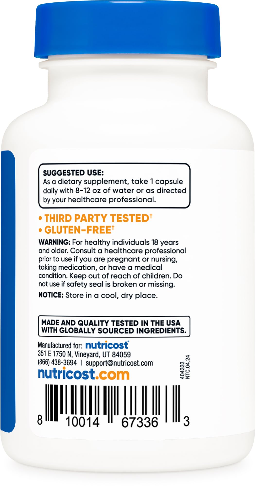 Nutricost Lithium Orotate 5mg, 120 Capsules - Veggie Caps, Non-GMO, Gluten Free - PrimeBioHealth - canada supplements