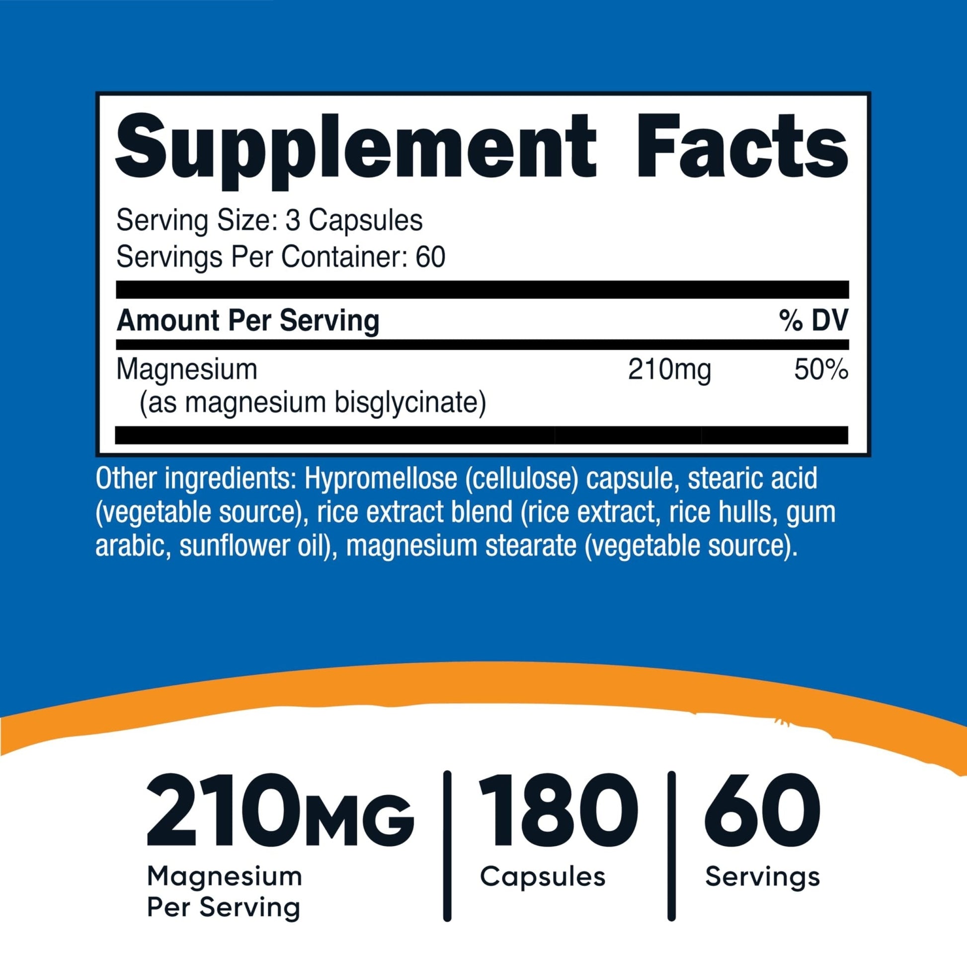 Nutricost Magnesium Glycinate Capsules, 180 Capsules, 210mg | Gentle Absorption, Magnesium Glycinate Supplement - PrimeBioHealth - canada supplements