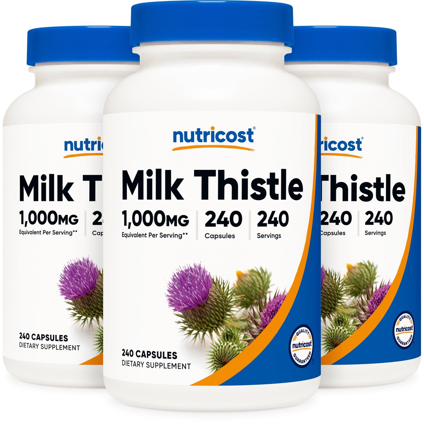 Nutricost Milk Thistle Extract 240 Capsules for 240 Servings Per Bottle - Vegan, GMO Free and Gluten Free - PrimeBioHealth - canada supplements