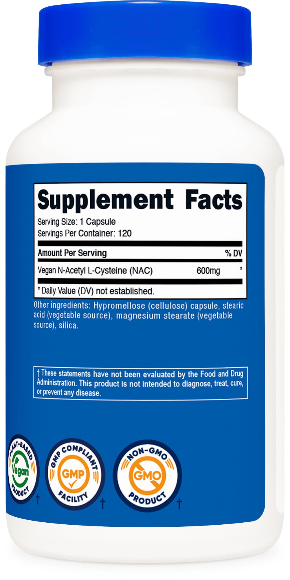 Nutricost N-Acetyl L-Cysteine (NAC) 600mg, 180 Capsules | GMO-Free And Gluten Free - PrimeBioHealth - canada supplements