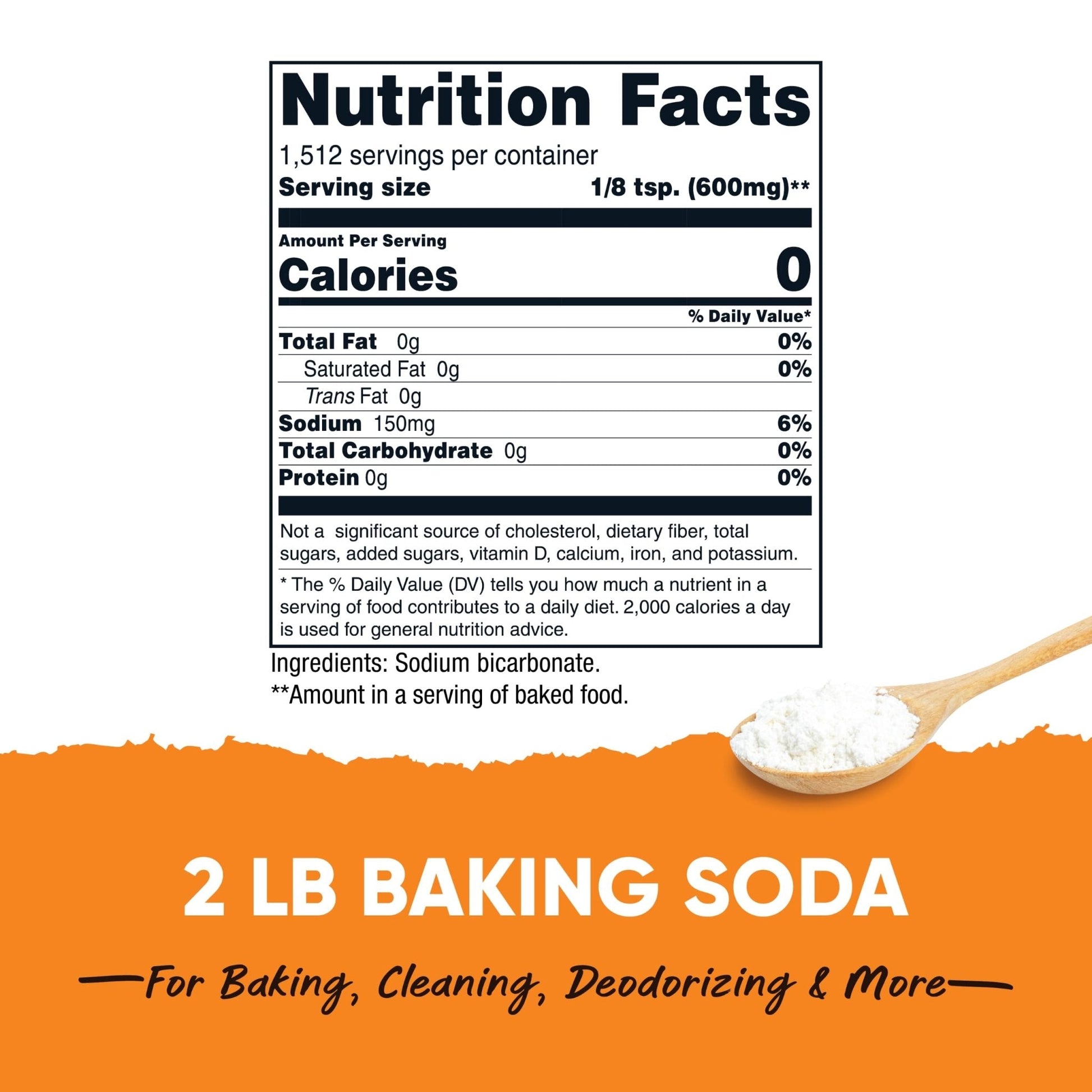 Nutricost Pantry Baking Soda (2 LBS) - For Baking, Cleaning & Deodorizing - PrimeBioHealth - canada supplements