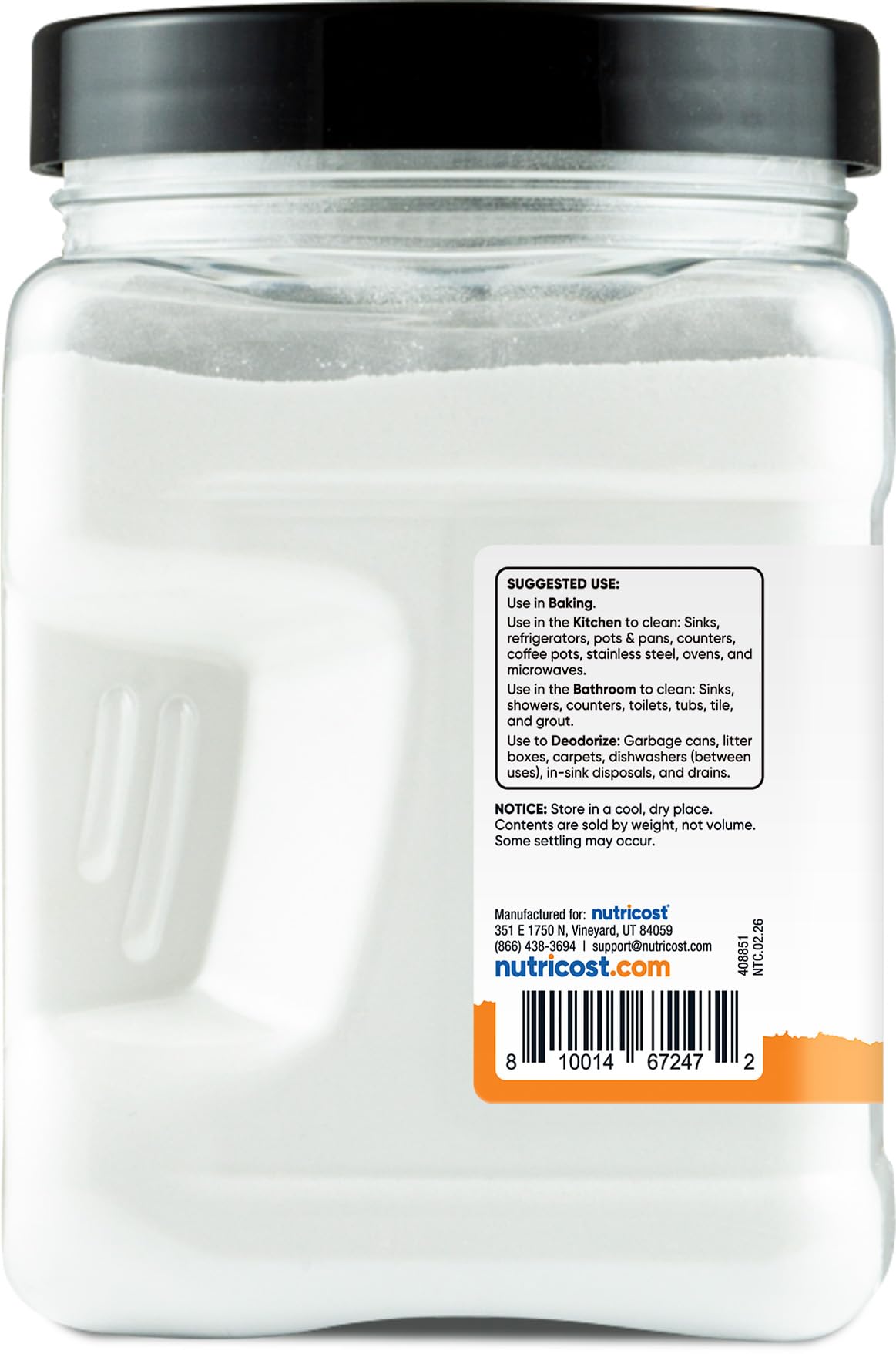 Nutricost Pantry Baking Soda (2 LBS) - For Baking, Cleaning & Deodorizing - PrimeBioHealth - canada supplements