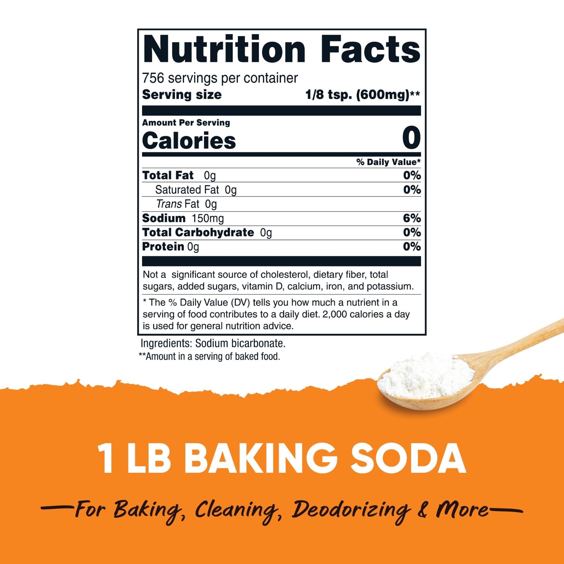Nutricost Pantry Baking Soda (2 LBS) - For Baking, Cleaning & Deodorizing - PrimeBioHealth - canada supplements