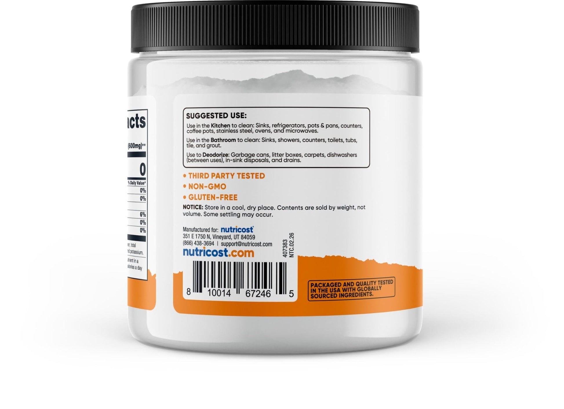 Nutricost Pantry Baking Soda (2 LBS) - For Baking, Cleaning & Deodorizing - PrimeBioHealth - canada supplements