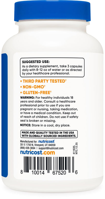 Nutricost Turmeric Curcumin with BioPerine and 95% Curcuminoids, 2300mg, 120 Capsules, Veggie Capsules, 767mg Per Cap, 40 Servings, Gluten Free, Non-GMO - PrimeBioHealth - canada supplements