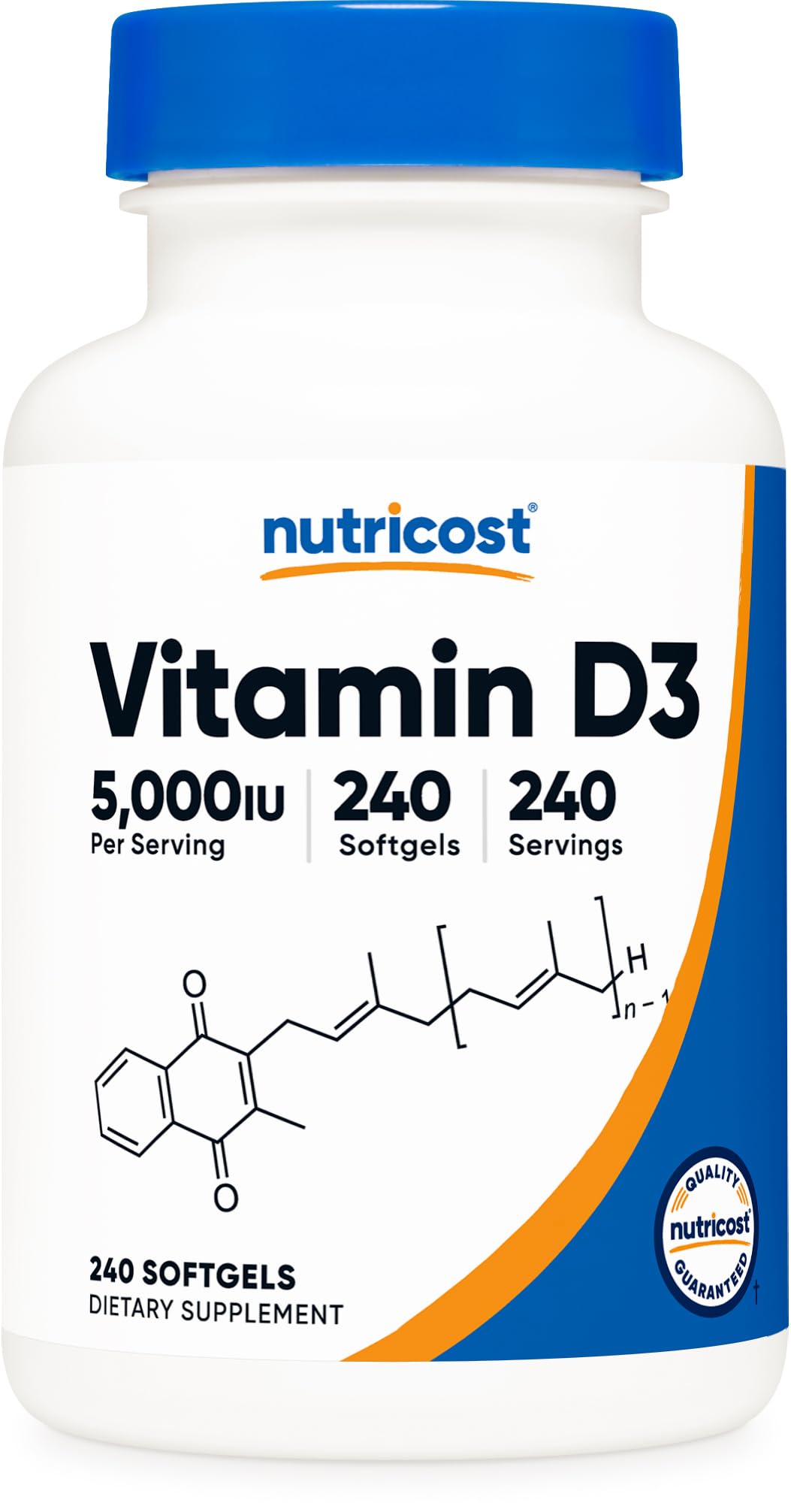 Nutricost Vitamin D3 5,000 IU (125mcg), 240 Softgels, GMO-Free | Gluten Free Vitamin D - PrimeBioHealth - canada supplements