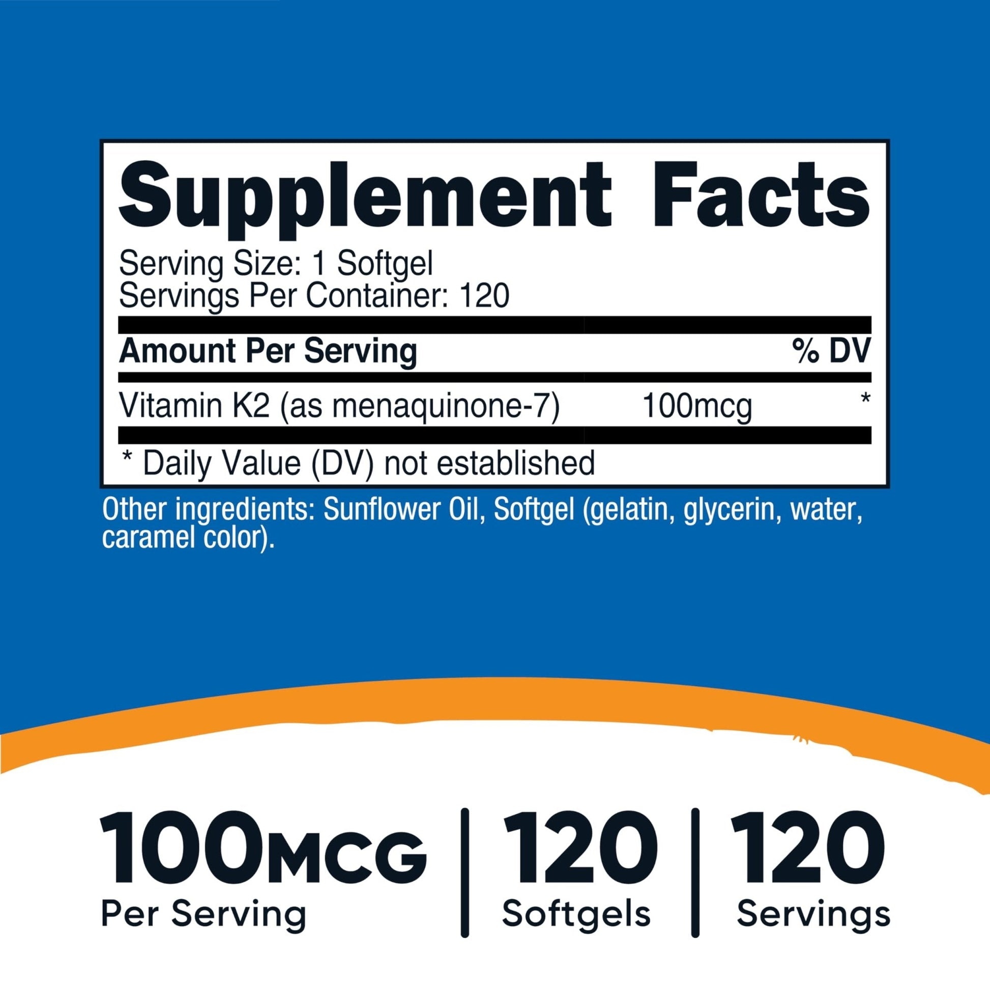 Nutricost Vitamin K2 MK-7 100 mcg, 240 Softgels, Gluten Free, GMO-Free | MK7 - PrimeBioHealth - canada supplements