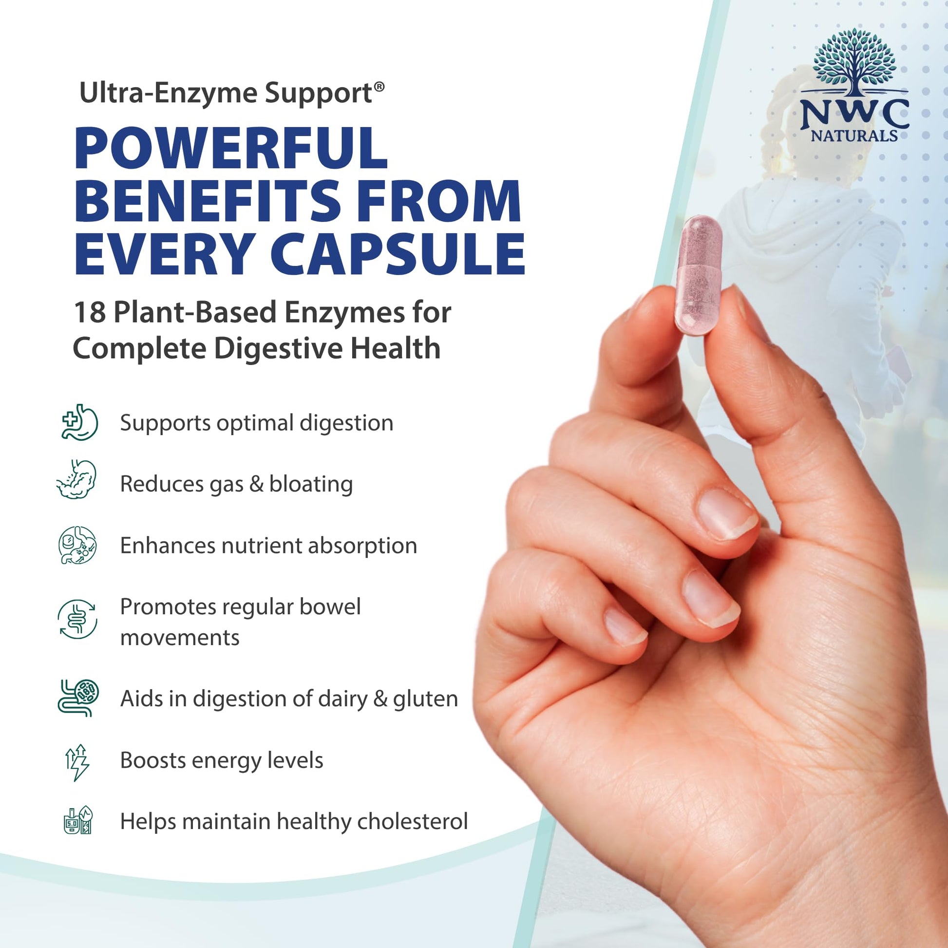 NWC Naturals Ultra-Enzyme Support, Natural Digestive Supplement, Promotes Optimal Health and Digestion, 200 count Capsules - PrimeBioHealth - canada supplements